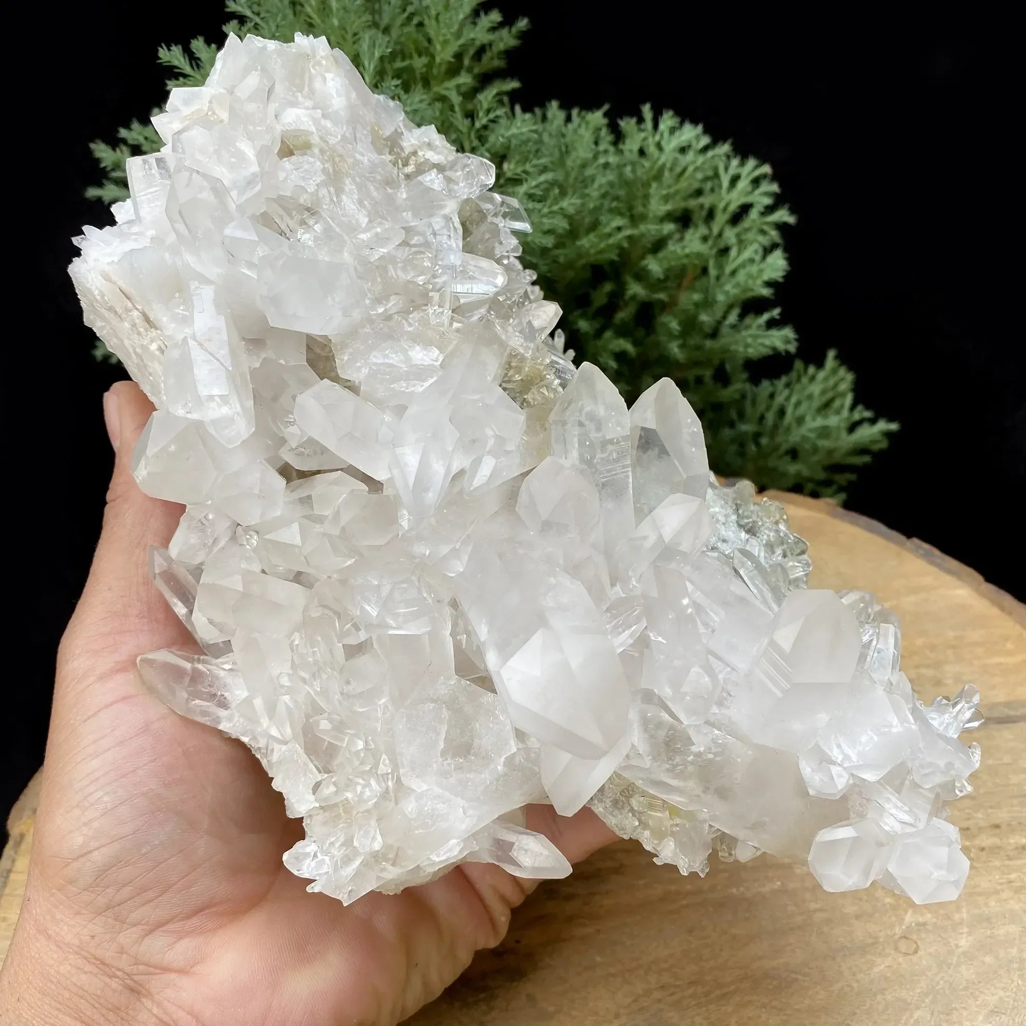 Natural Himalayan White & Pink Quartz Cluster 1695g Himalayan Quartz