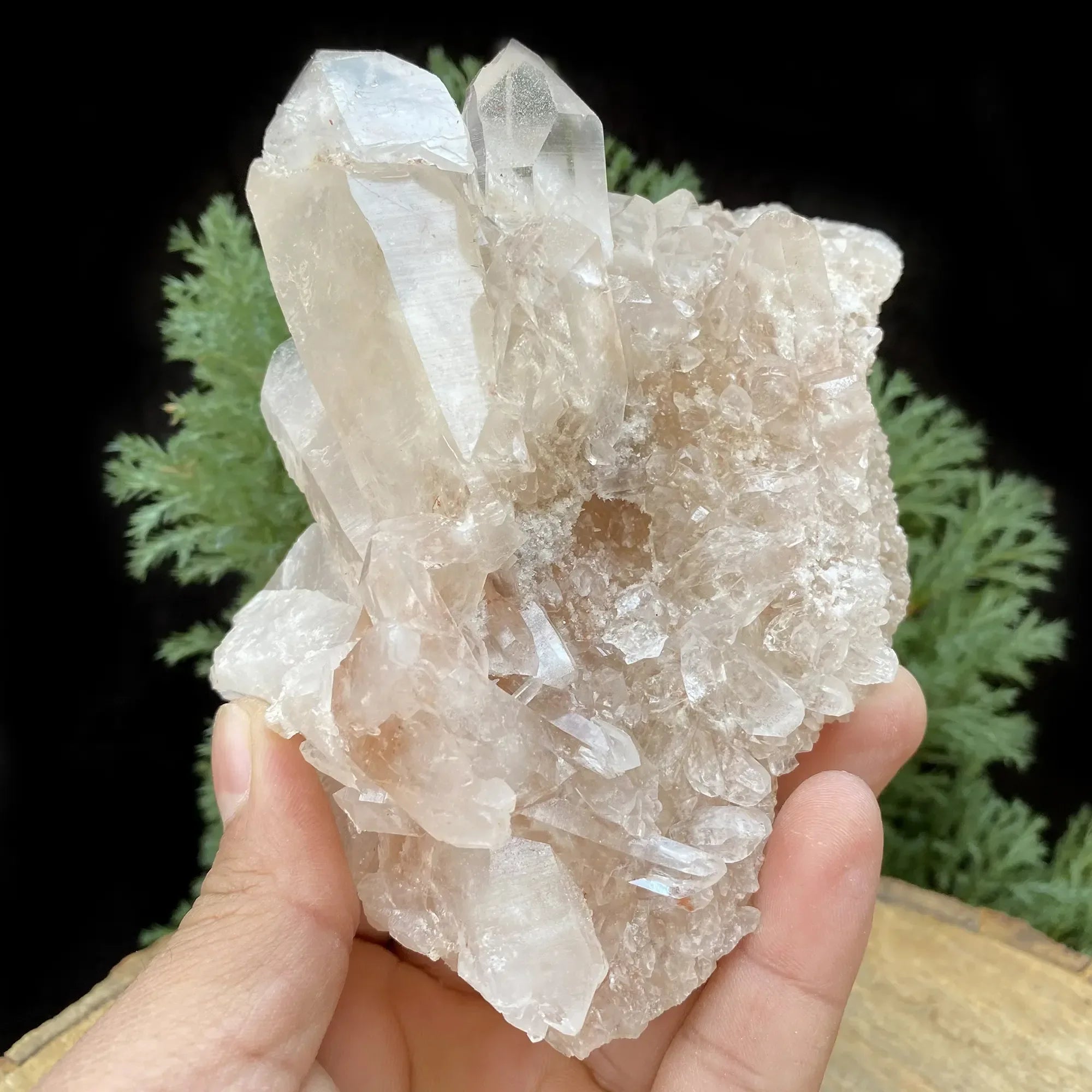 Natural Himalayan Pink Quartz Cluster 580g Himalayan Quartz