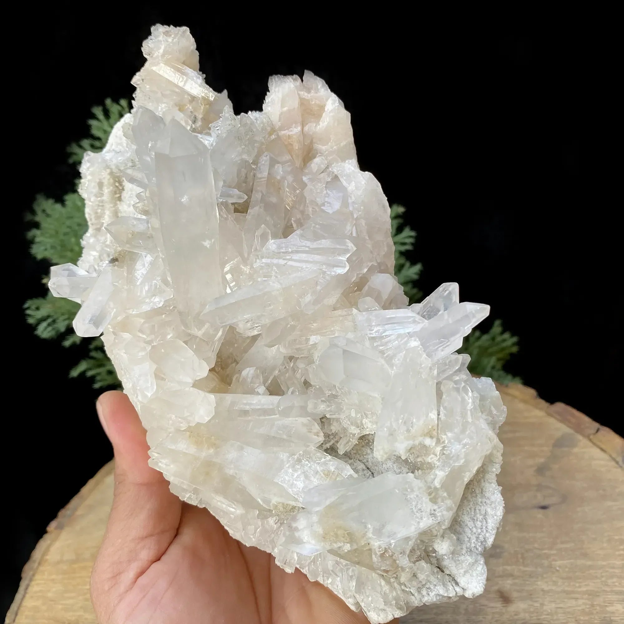 Natural Himalayan White Quartz Cluster 1375g Himalayan Quartz