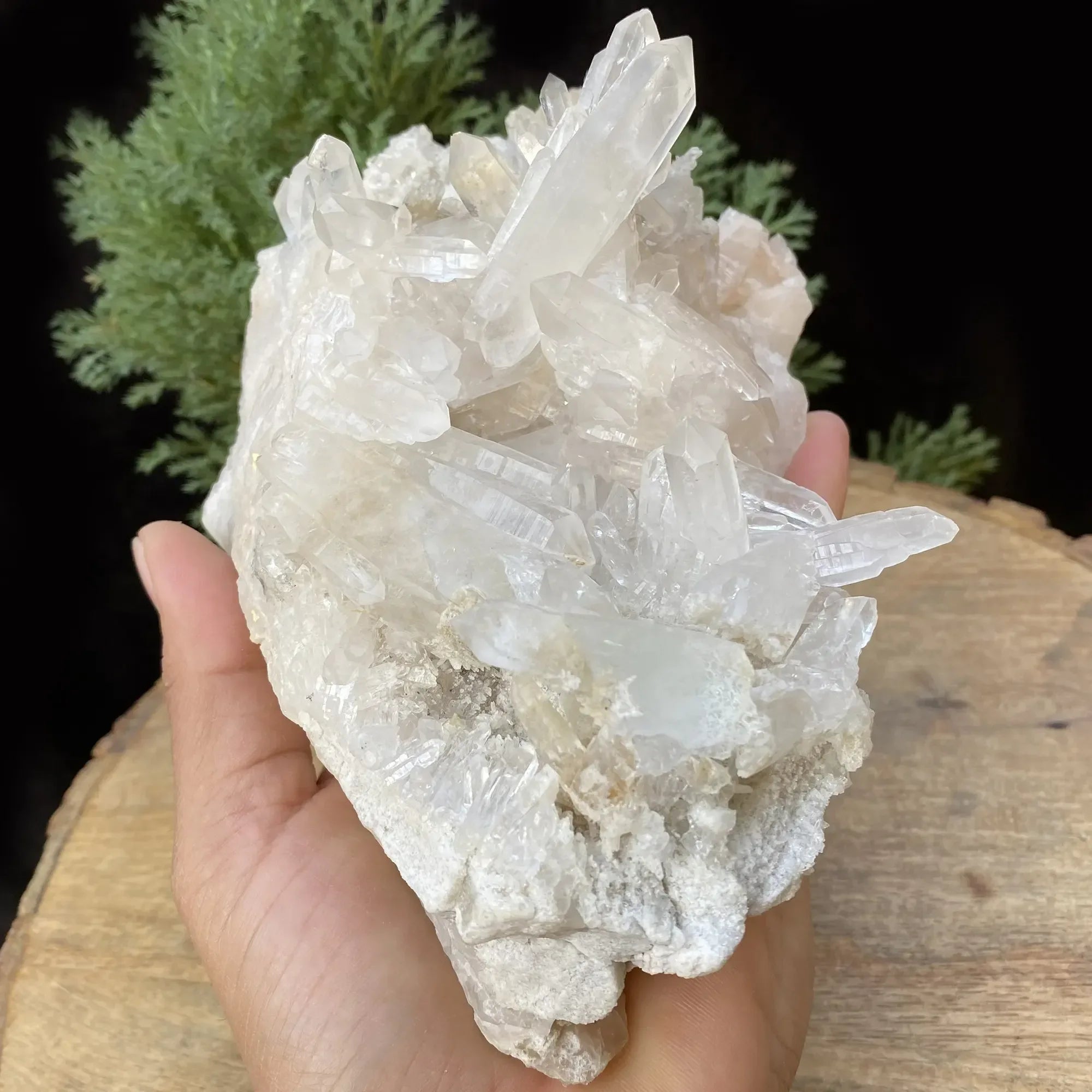 Natural Himalayan White Quartz Cluster 1375g Himalayan Quartz