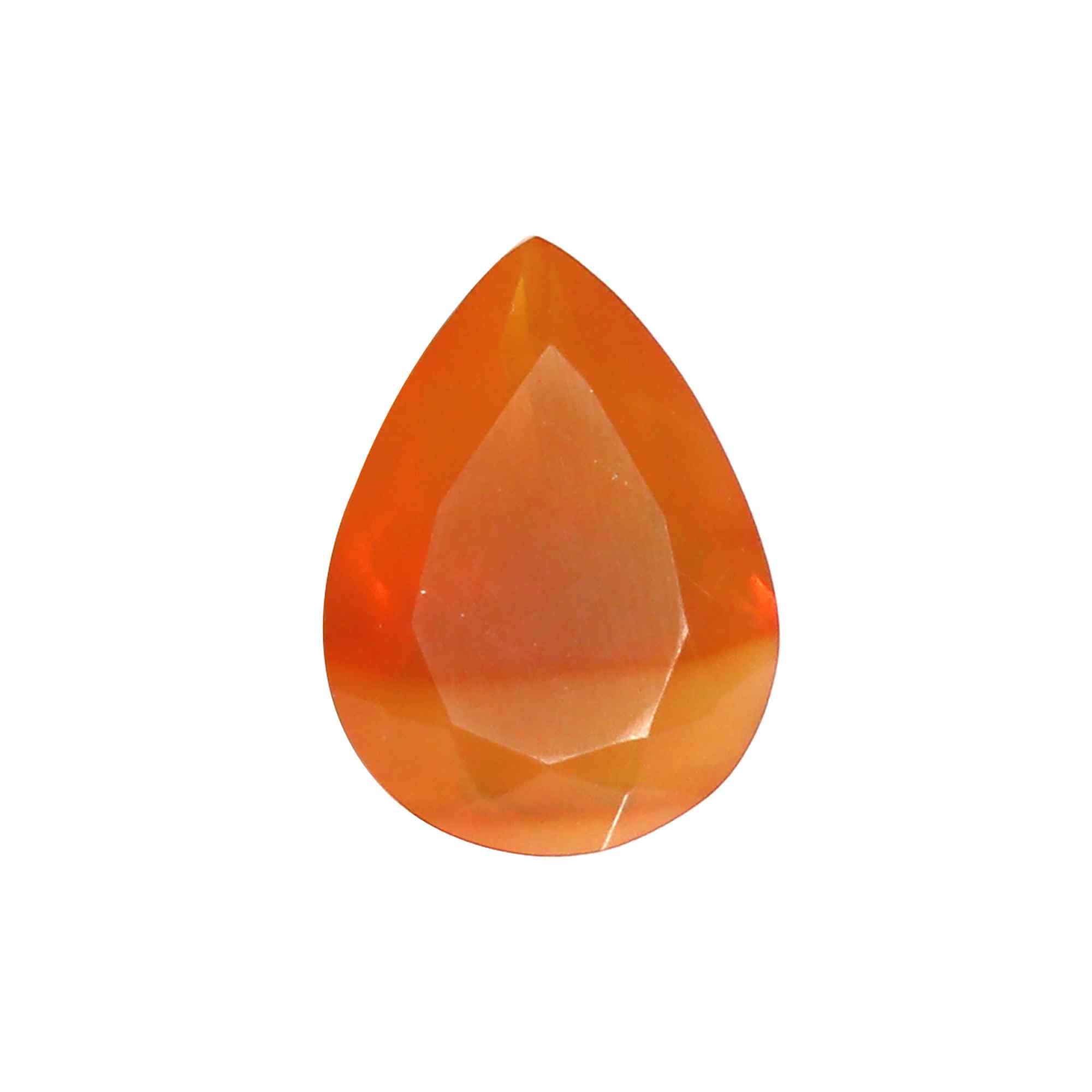 Designer's Mexican Opal Pendant Pear 7x11mm Faceted Loose Gemstone for Luxury & Custom Jewelry
