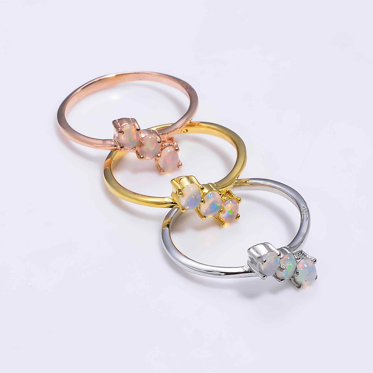 Natural Ethiopian opal oval ring in 925 sterling silver, minimalist handmade gemstone ring for women.