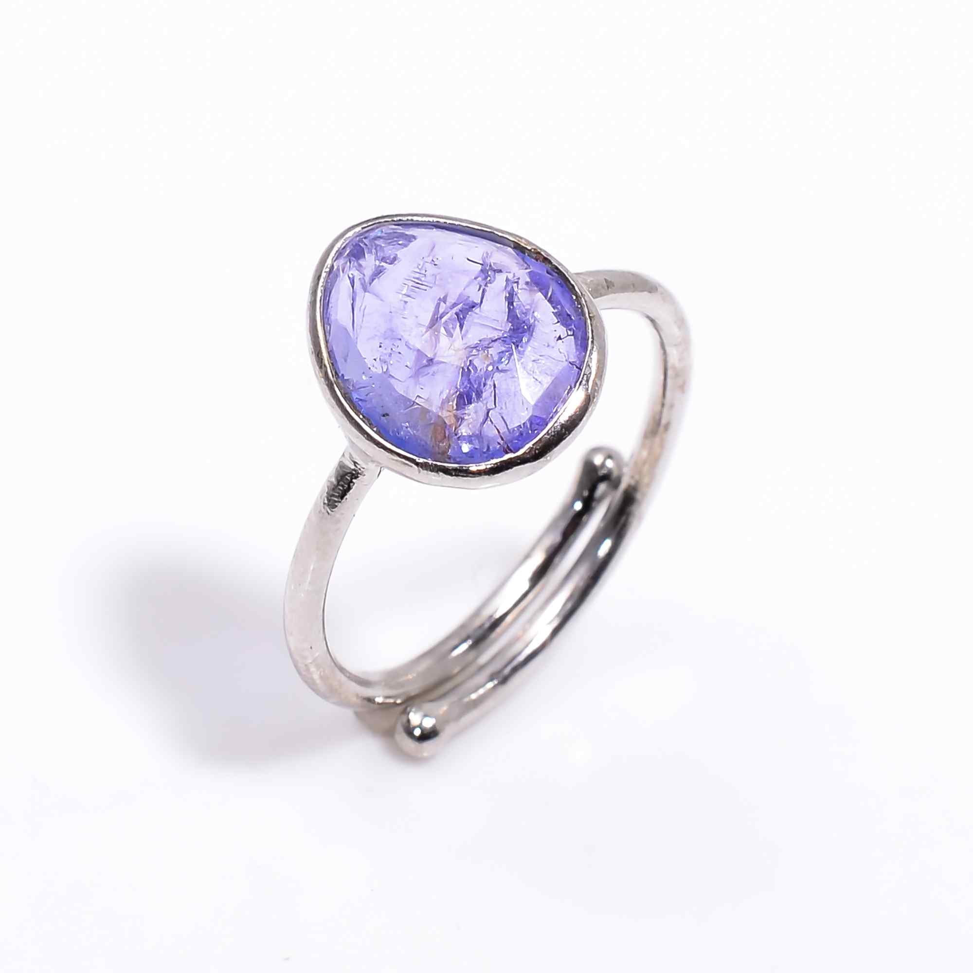 Tanzanite Ring 925 Sterling Silver Natural Tanzanite Ring Handmade December Birthstone Jewelry Gift for Her