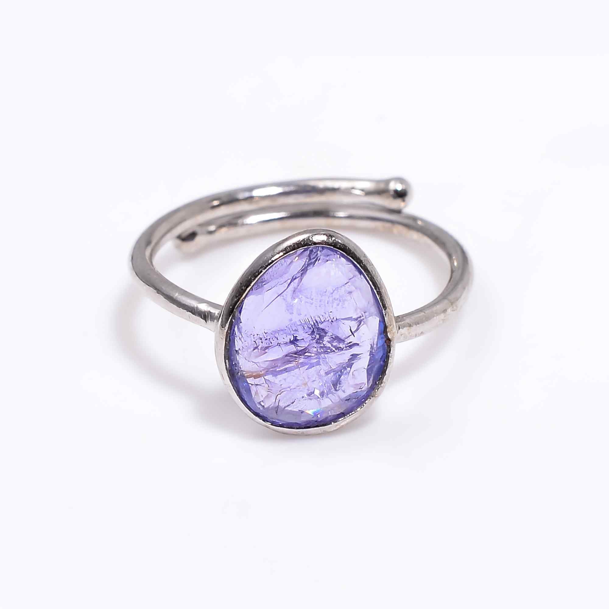 Tanzanite Ring 925 Sterling Silver Natural Tanzanite Ring Handmade December Birthstone Jewelry Gift for Her
