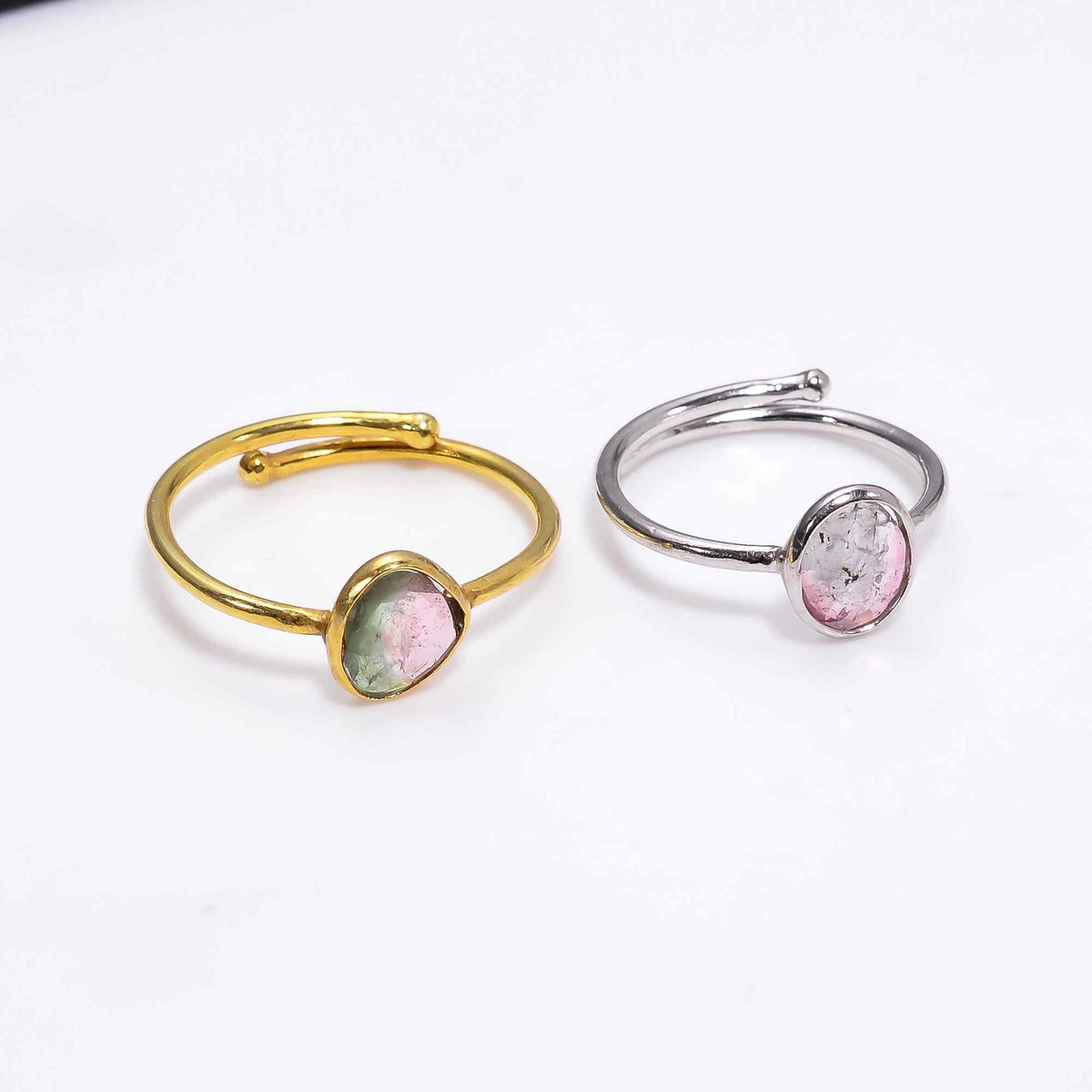 Bi Color Tourmaline Ring 925 Sterling Silver Natural Tourmaline Ring Handmade Green Gemstone Jewelry Gift