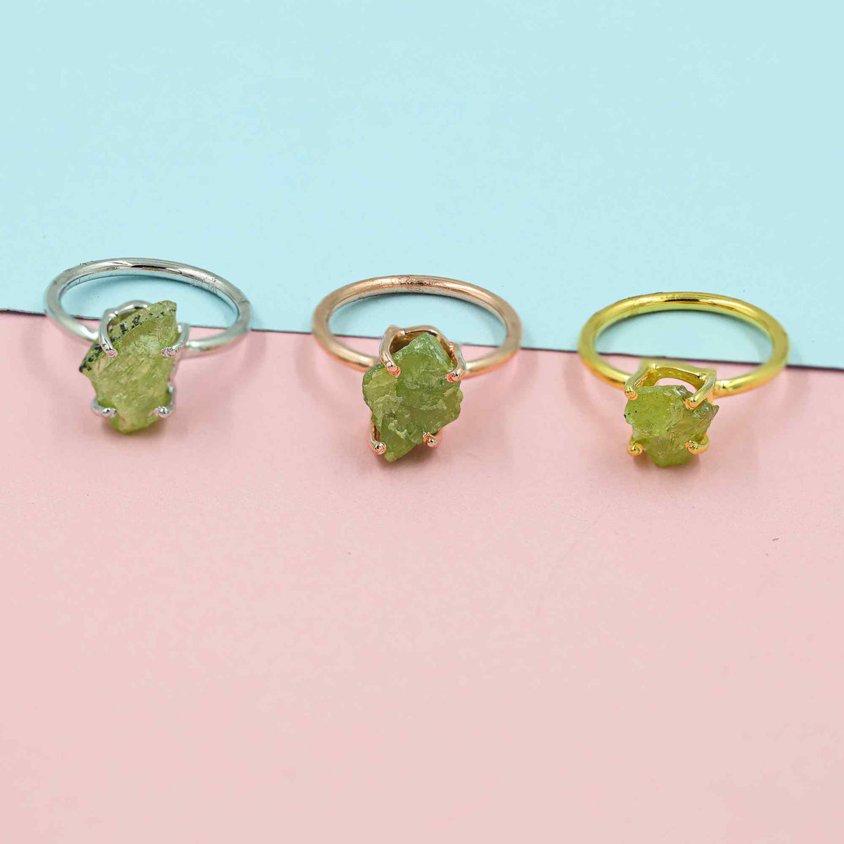 Raw Sphene Ring in 925 Sterling Silver Rough Gemstone Ring Handmade Jewelry Gift for Her