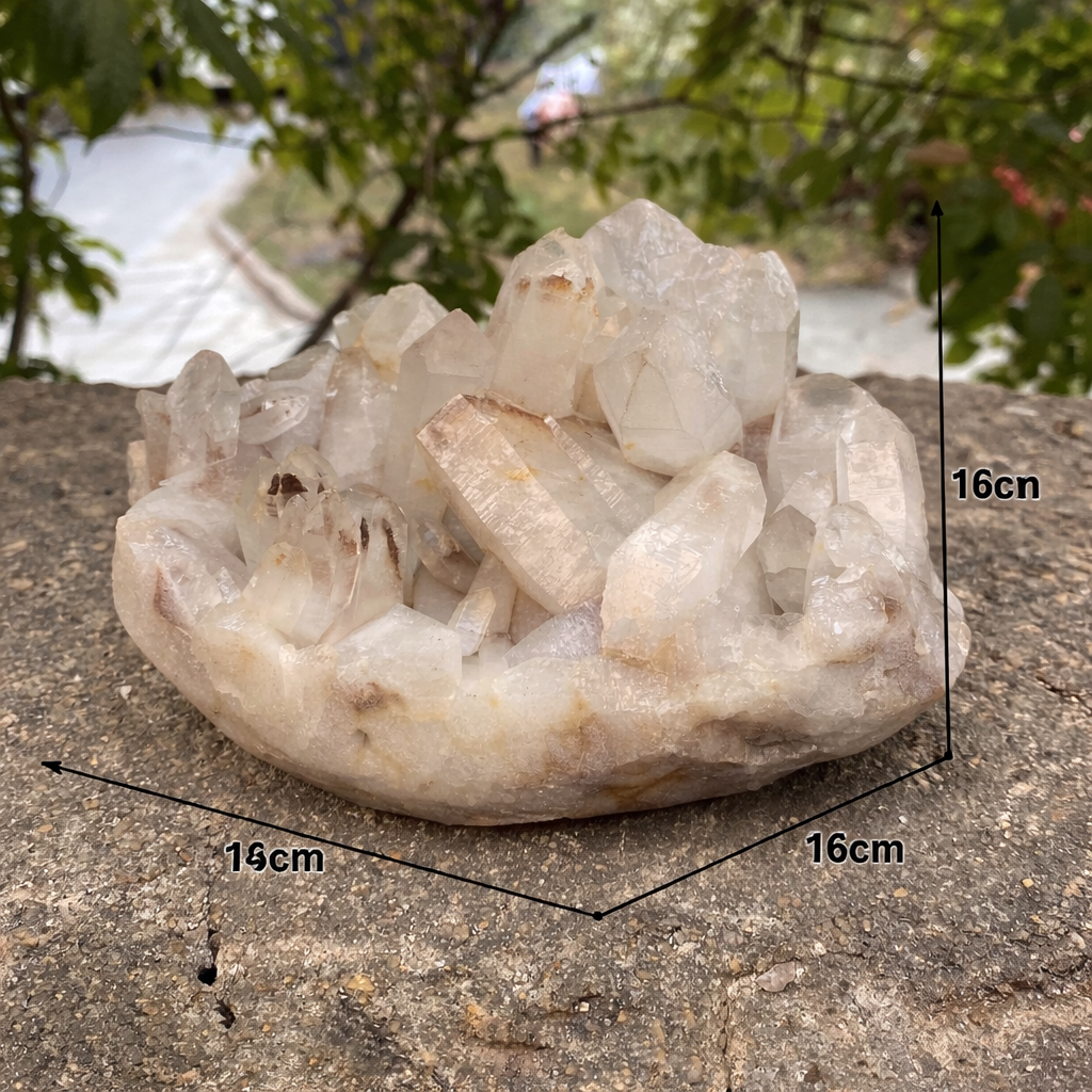 2300g Himalayan Pink Quartz Cluster 16x13x10cm Natural Collector Specimen