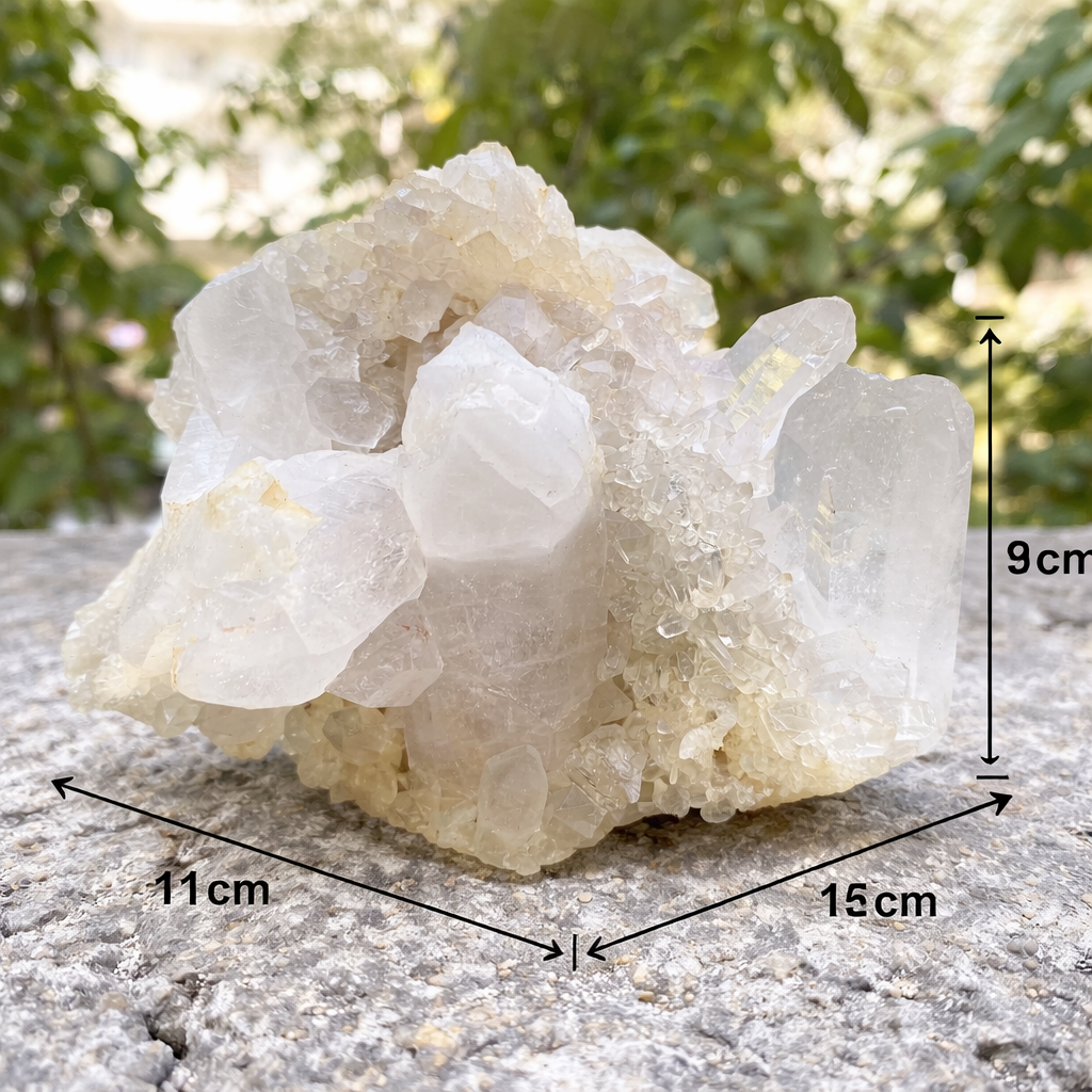 505g Natural Yellow Himalayan Quartz Collector Cluster Raw Specimen