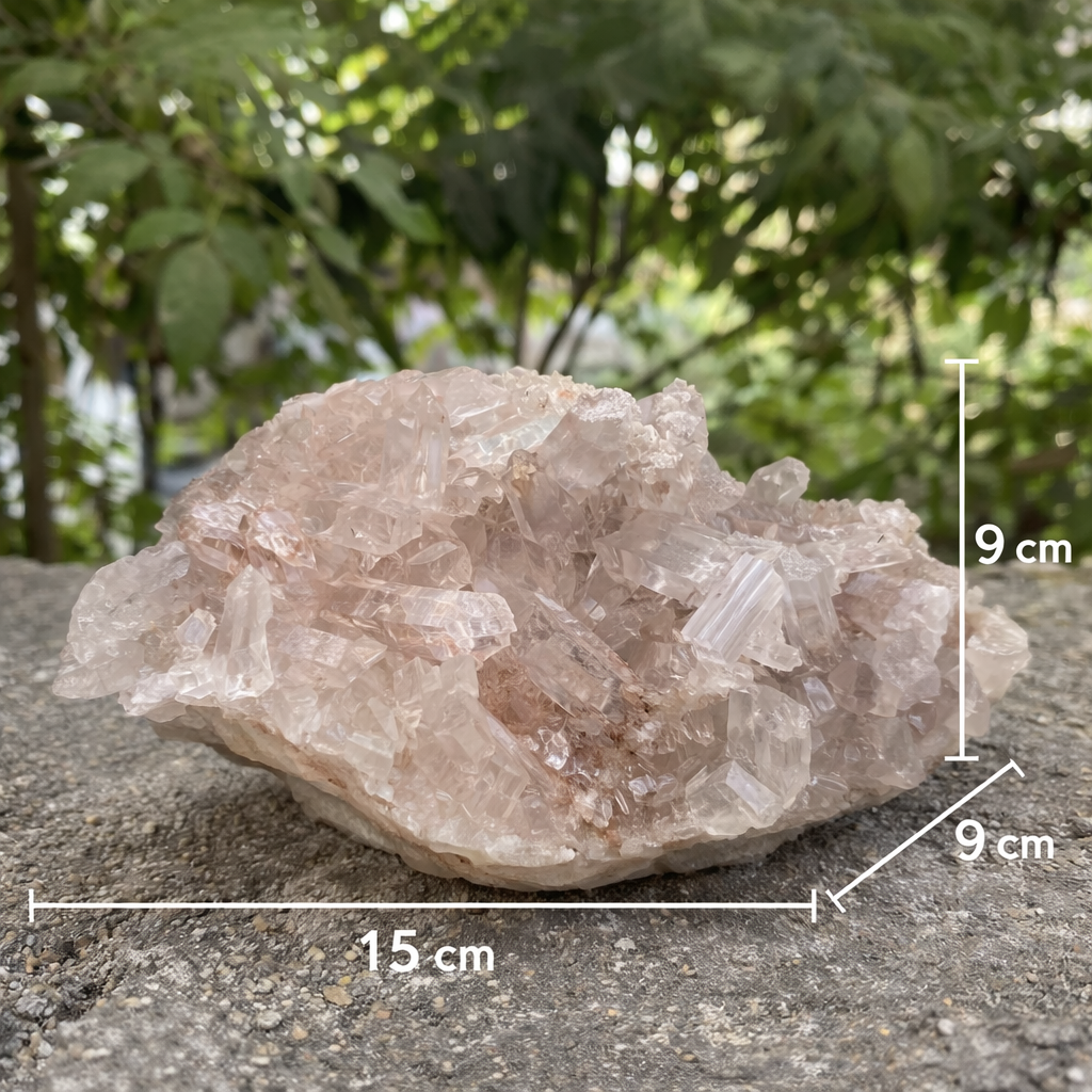 Natural Pink Himalayan Quartz 875g Raw Cluster Mineral Display Piece