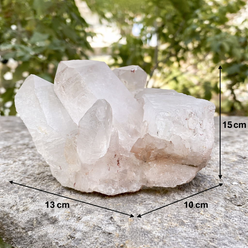 1580g Pink Quartz Himalayan Natural Cluster Raw Collector Specimen