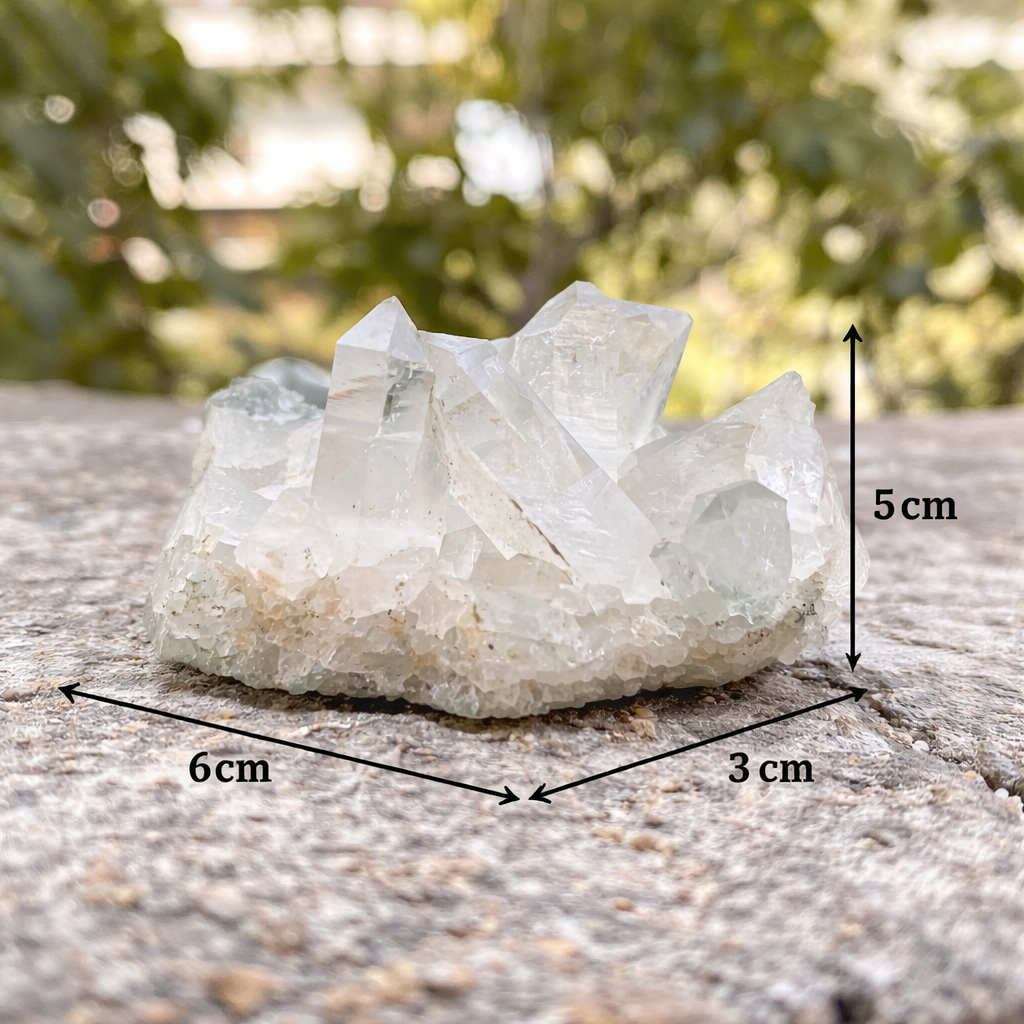 Himalya Quartz Chlorite Quartz cluster with raw Himalayan crystal healing energy stone display