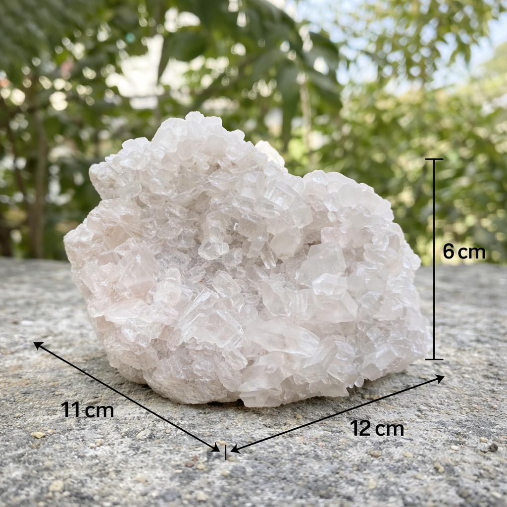 575g Himalayan White Quartz Natural Cluster Collector Mineral Specimen