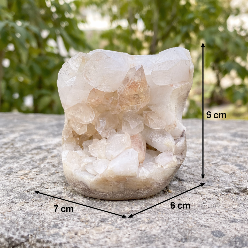 530g Pink Himalayan Quartz Cluster Natural Mineral Display Specimen
