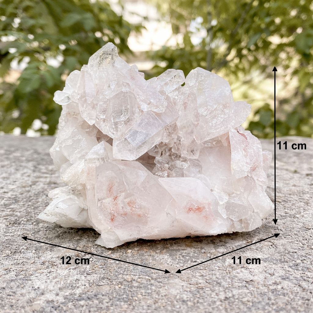 945g Natural Himalayan Pink Quartz Raw Cluster Collector Specimen