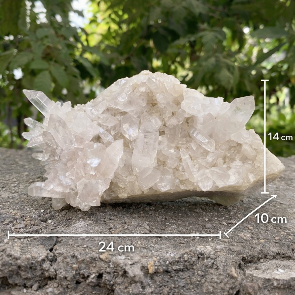 White Himalayan Quartz Cluster 1955g Natural Raw Mineral Specimen