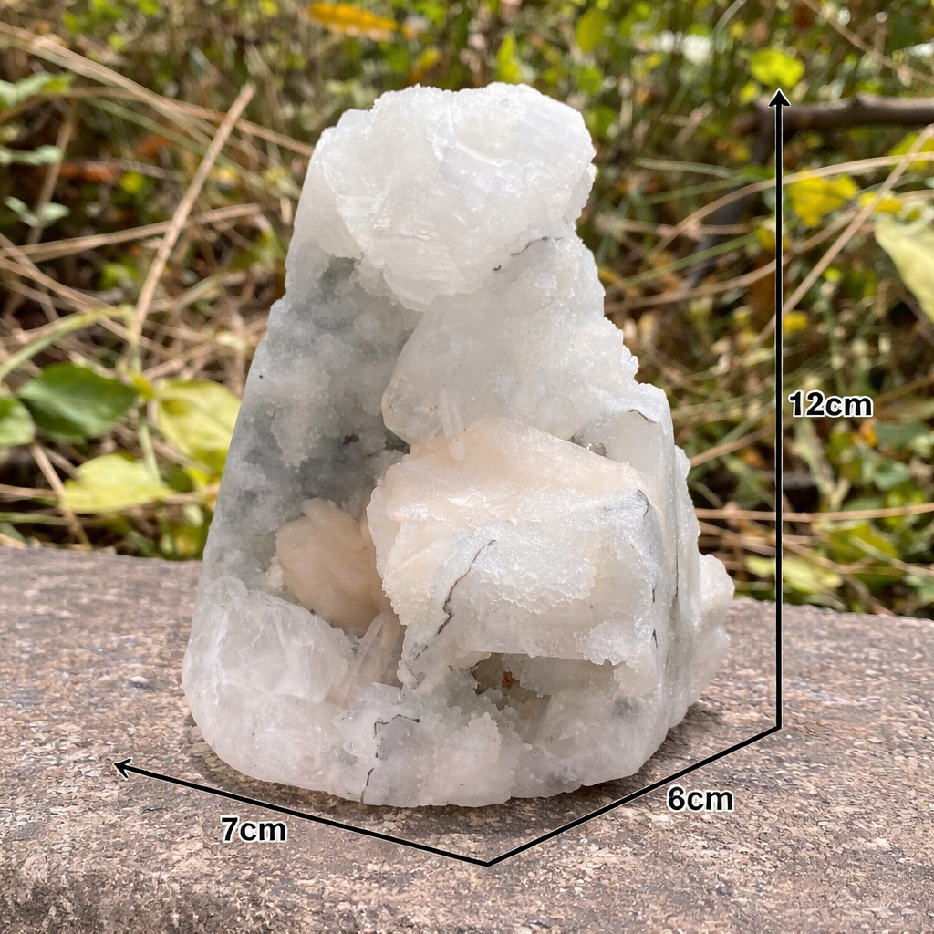 Natural Apophyllite Crystal Geode Mineral Formation Healing Stone for Meditation Spiritual Healing