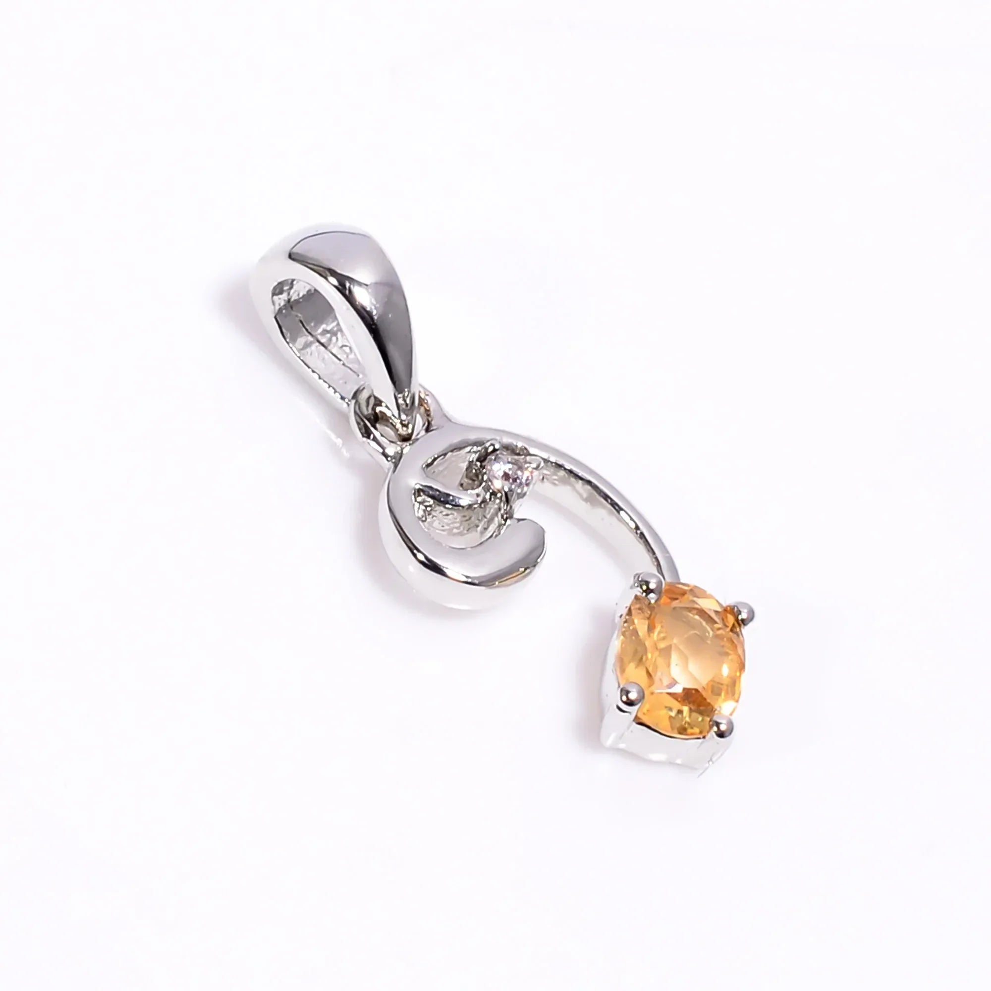 Handmade Imperial Topaz Pendant in Sterling Silver - Women's Jewelry