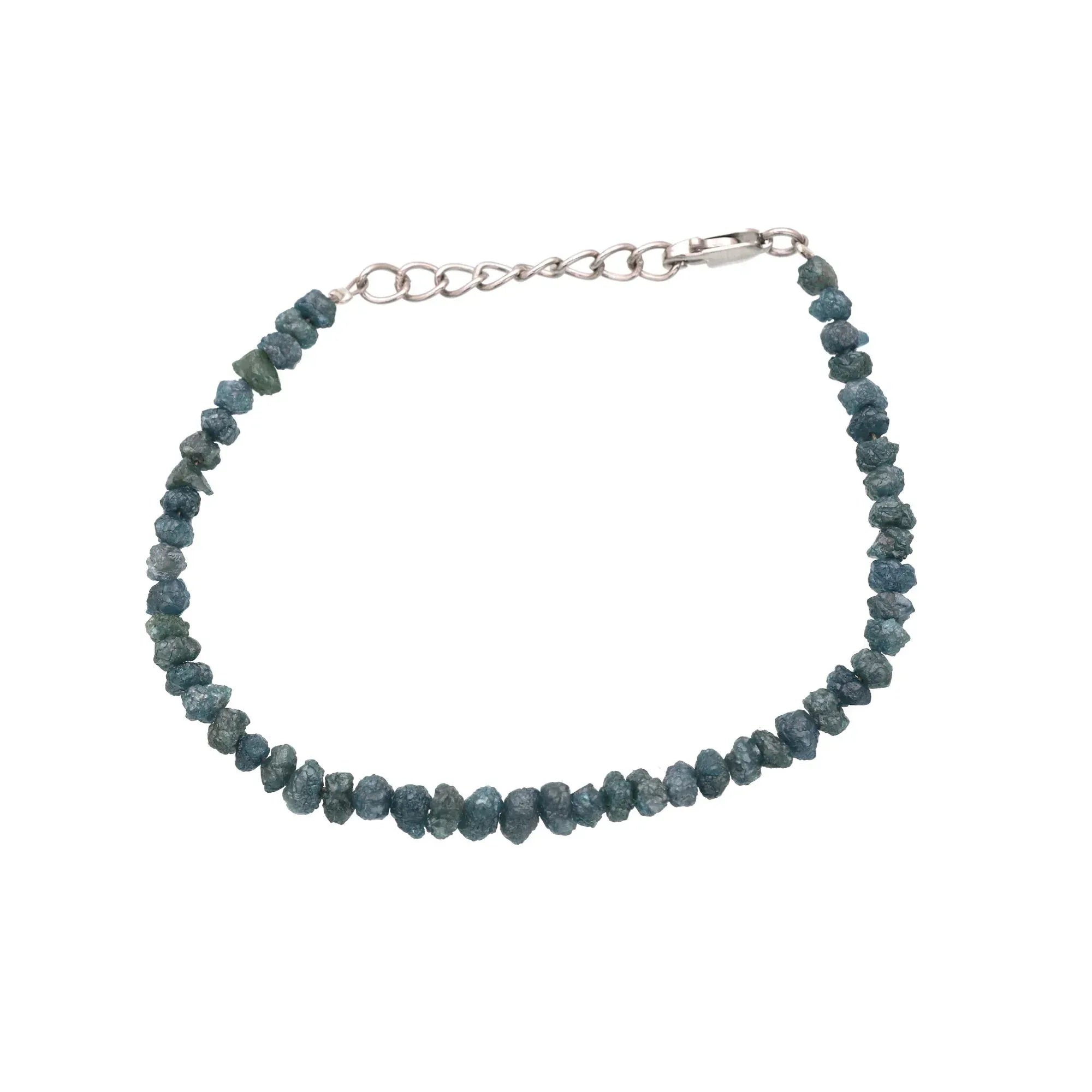 Handmade Silver Diamond Chip Bracelet – Dainty Real Diamond Beads Jewelry Jewelry