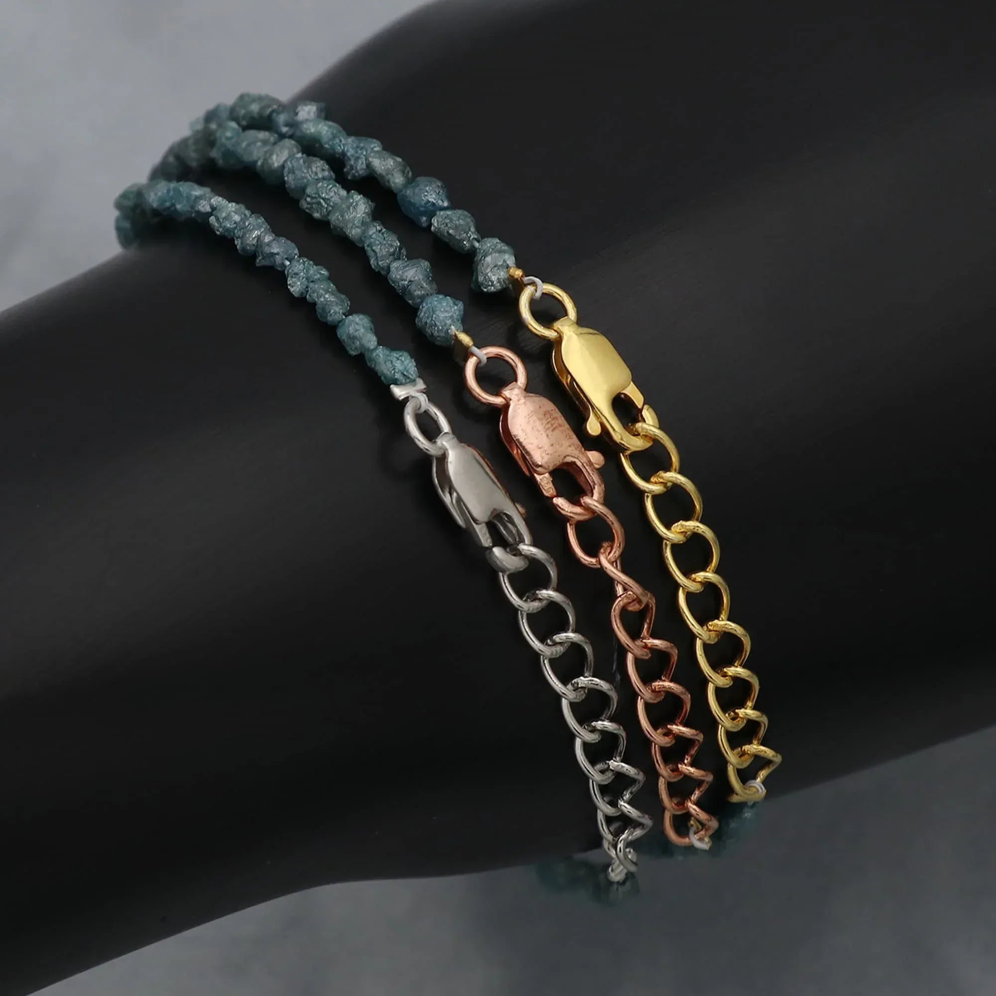 Minimalist Silver Bracelet with Natural Diamond Chips – Everyday Luxury Jewelry Jewelry