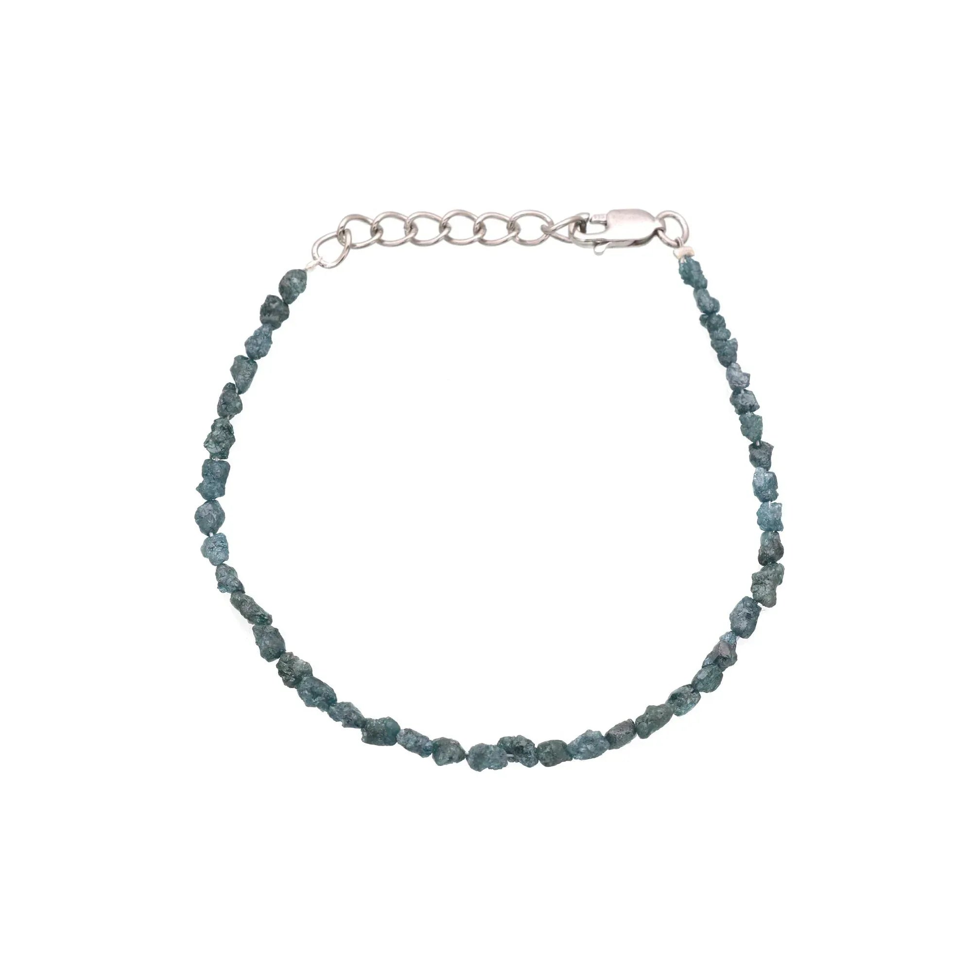Minimalist Silver Bracelet with Natural Diamond Chips – Everyday Luxury Jewelry Jewelry