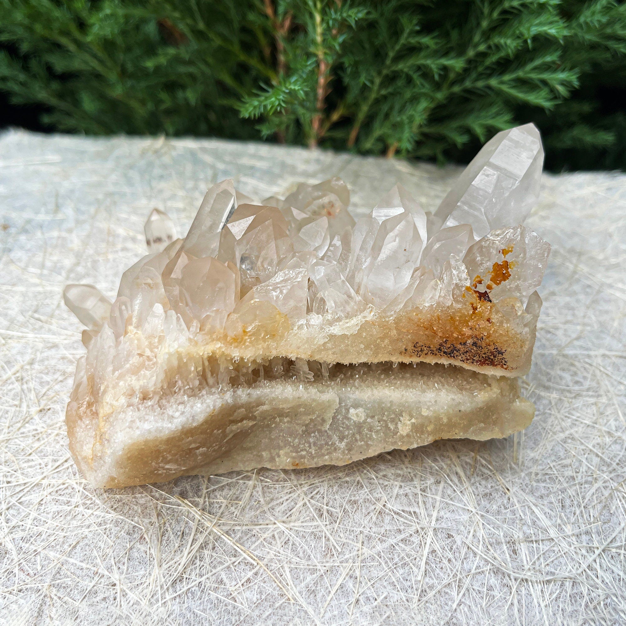 Natural Yellow Quartz Crystal: Himalayan Reiki Healing Rough Stone 280gm