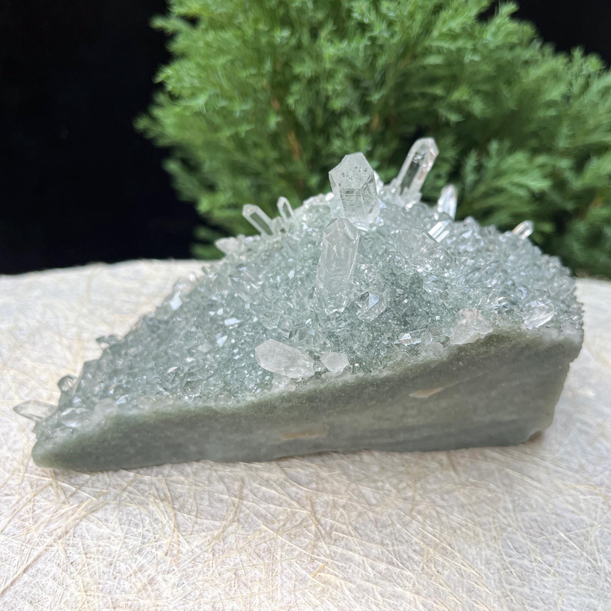 Himalayan Green Chlorite Quartz Specimen: Raw Healing Crystal 640gm