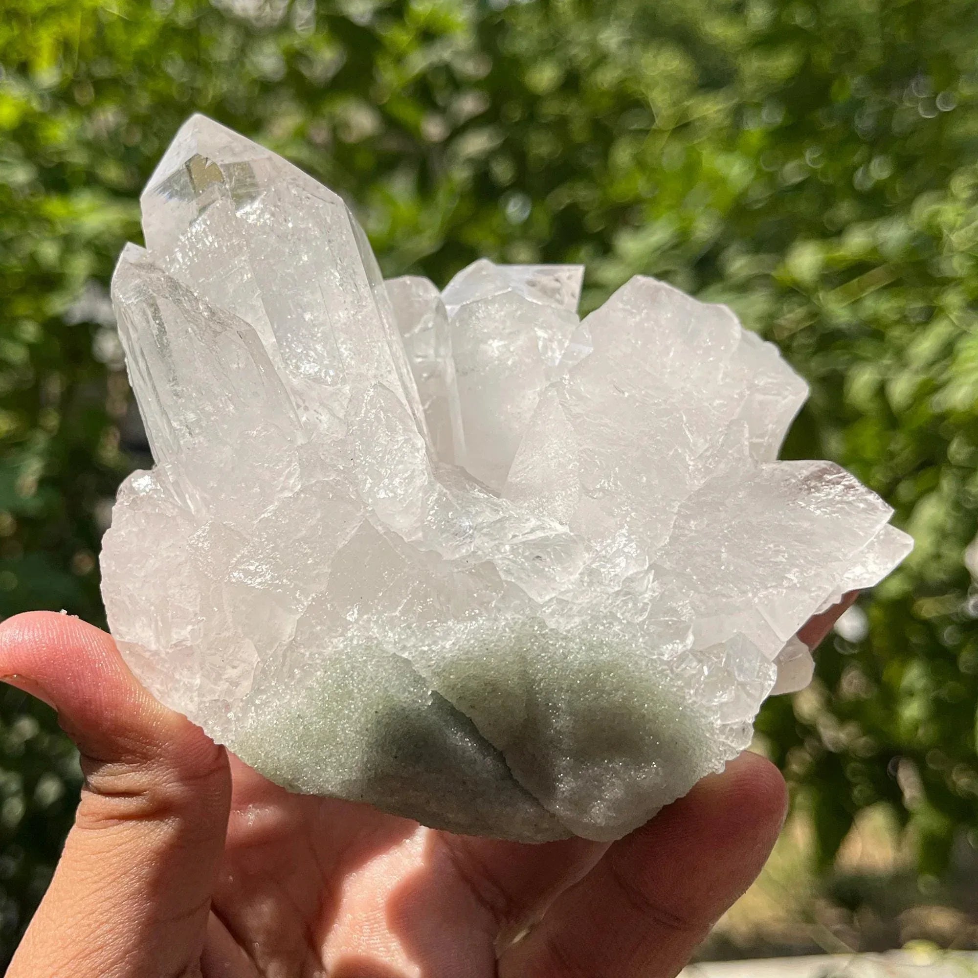 Rare Green Chlorite Quartz Specimen: Himalayan Indicolite, 560gm Himalayan Quartz
