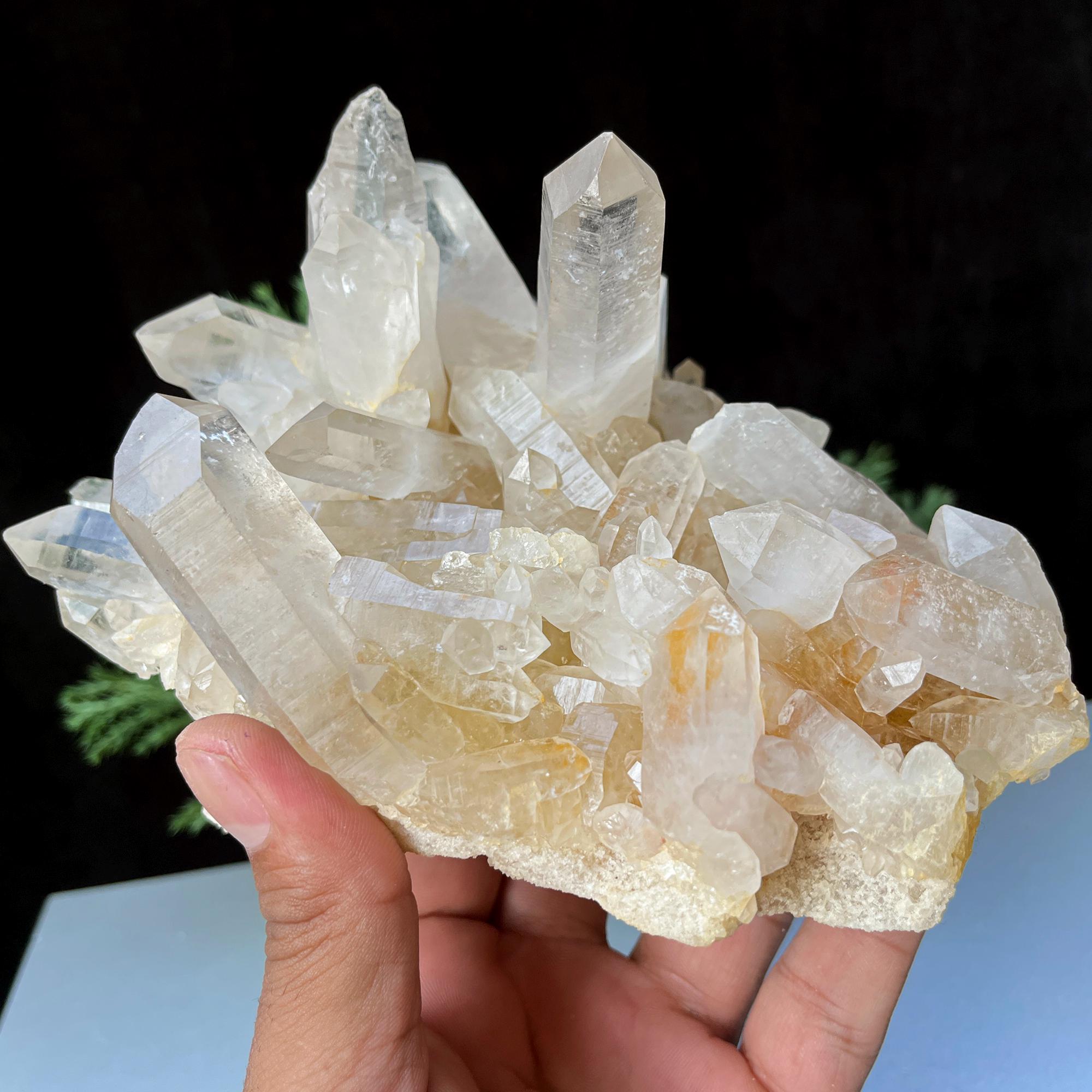 Yellow Samadhi Quartz Cluster: Golden Healer Crystal, 1.285kg
