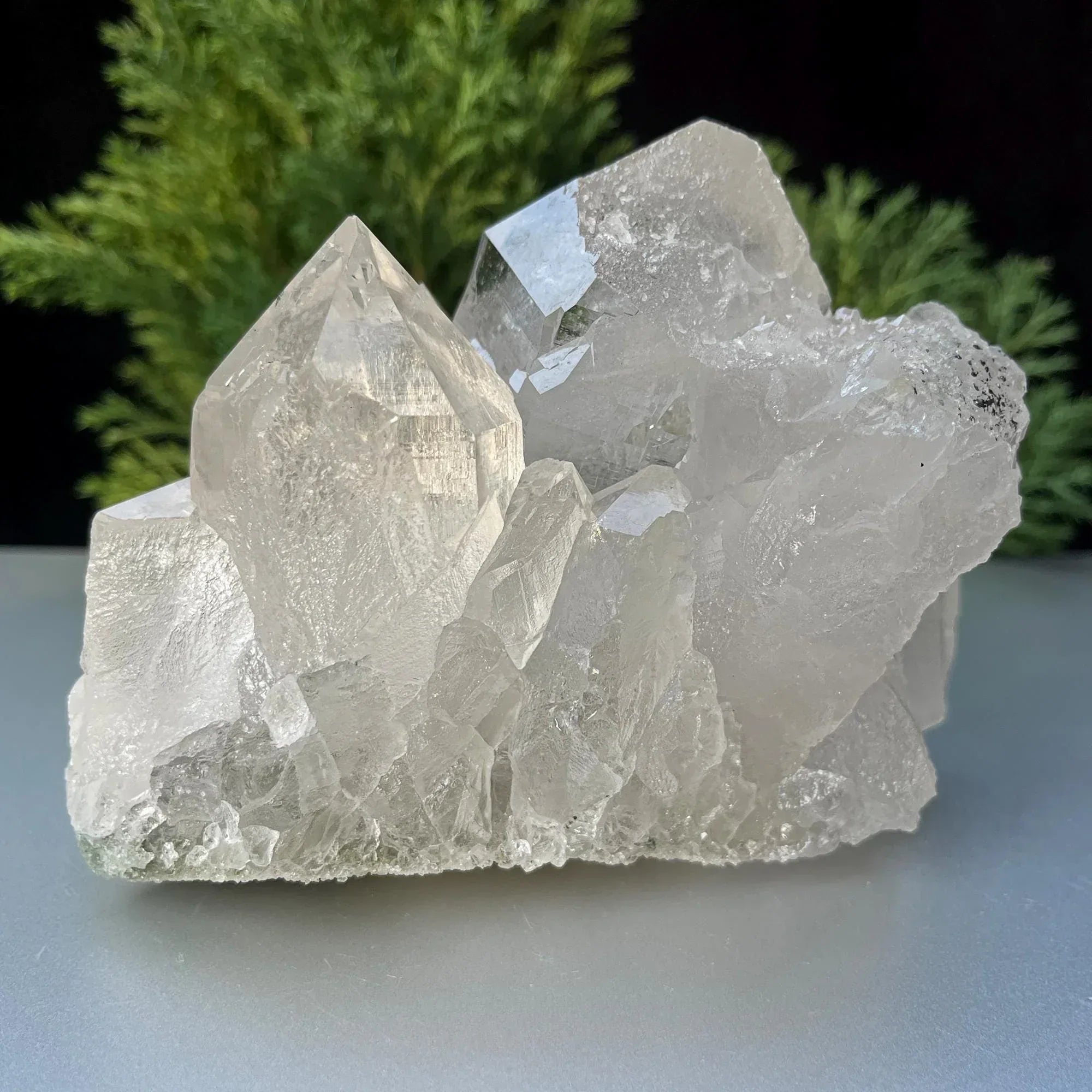 Himalayan Green Chlorite Quartz Point: Natural Crystal Cluster, Home Decor 970gm Himalayan Quartz