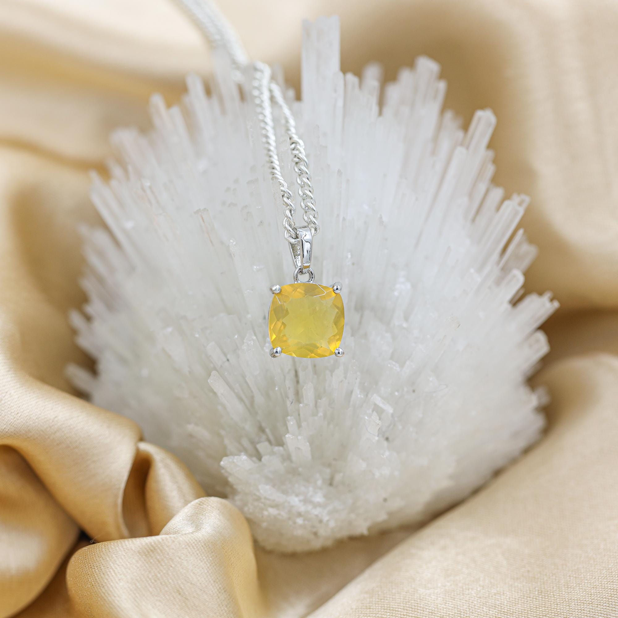 Mexican Fire Opal Necklace: 925 Sterling Silver, October Birthstone