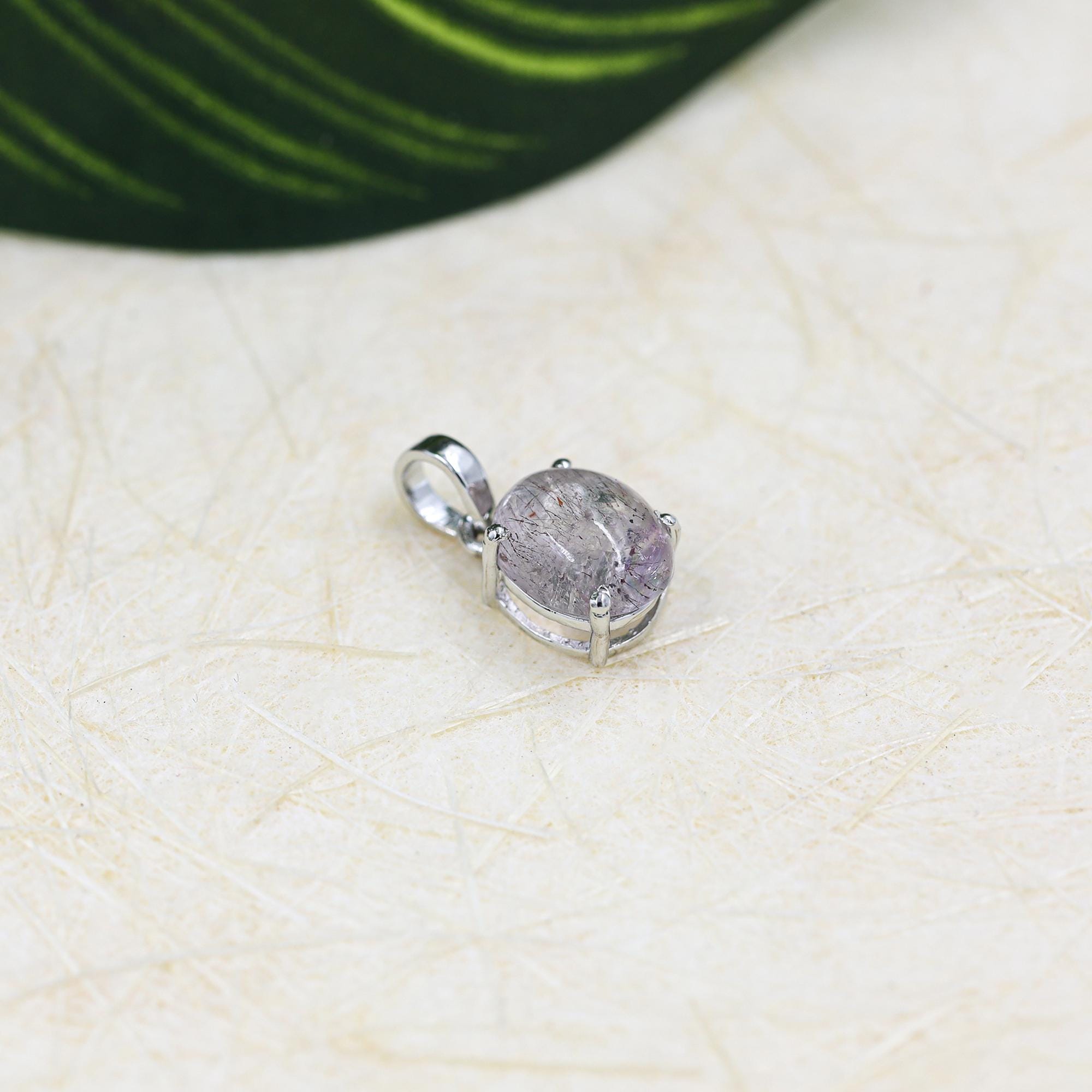 Super Seven Crystal Pendant Necklace: Sterling Silver Gemstone Jewelry