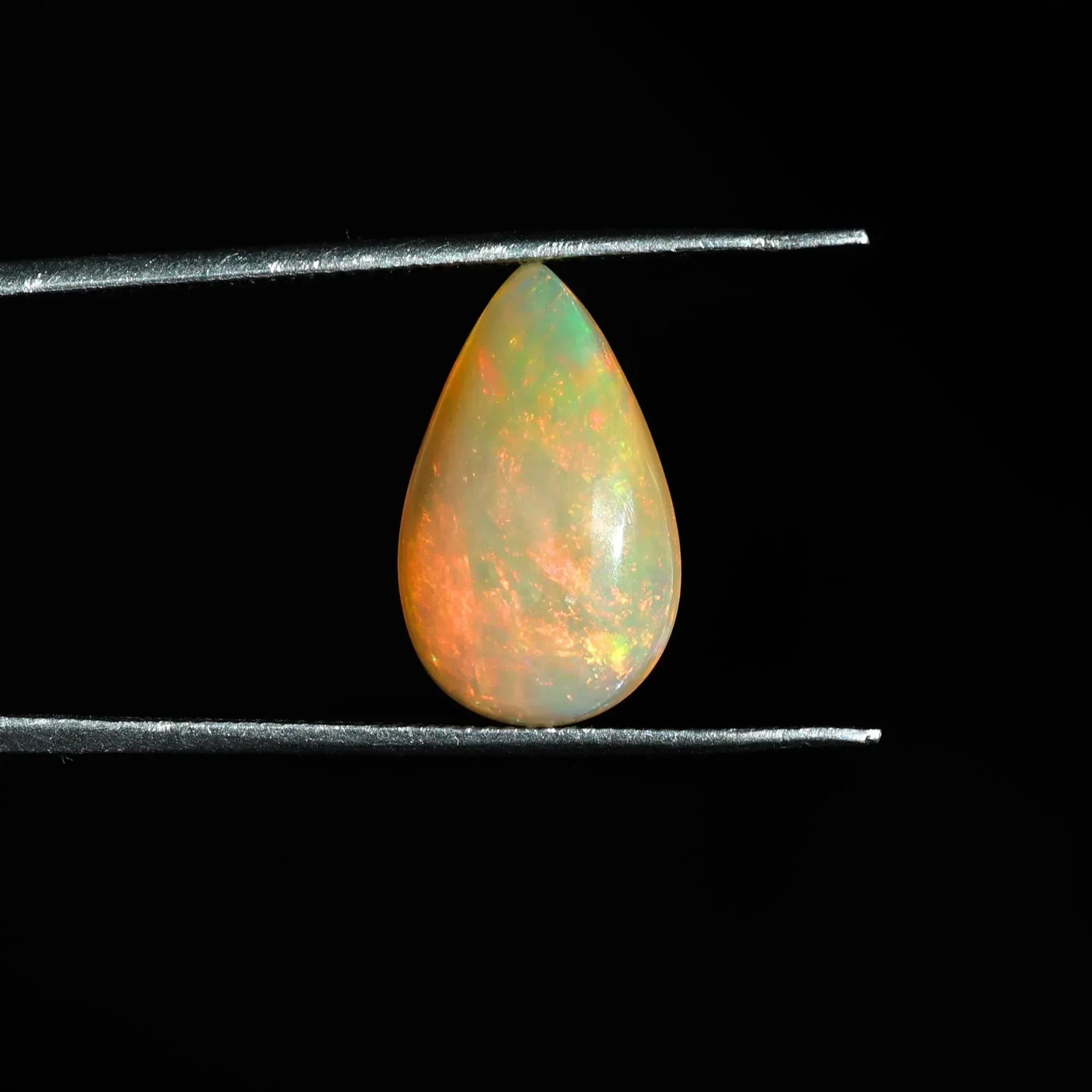 2.70 Carat Pear Shape Ethiopian Fire Opal Cabochon Loose Gemstone for Jewelry loose gemstones