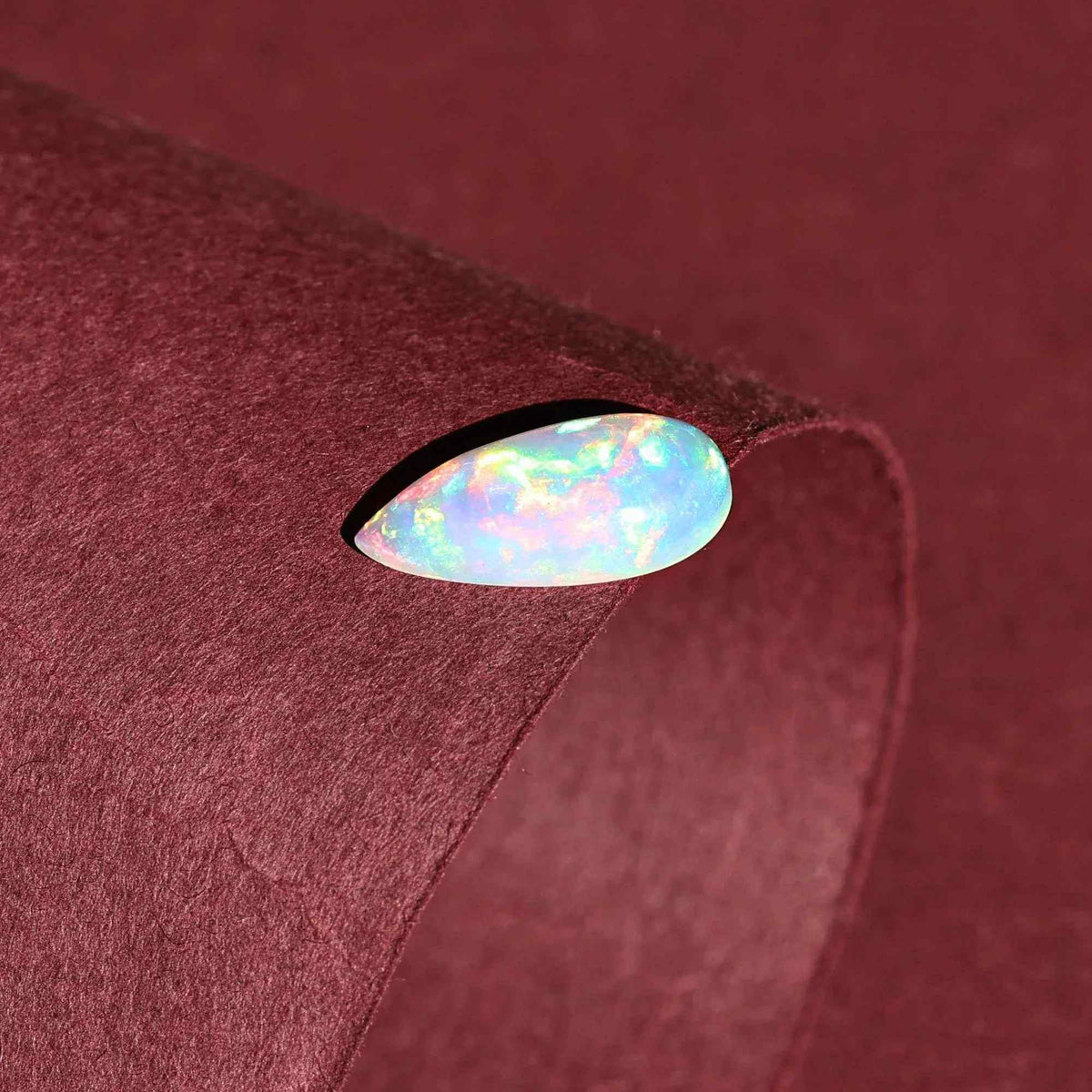 Ethiopian Fire Opal Cabochon: 1.80 Carat White Opal Loose Stone, Making Jewelry Loose Gemstones
