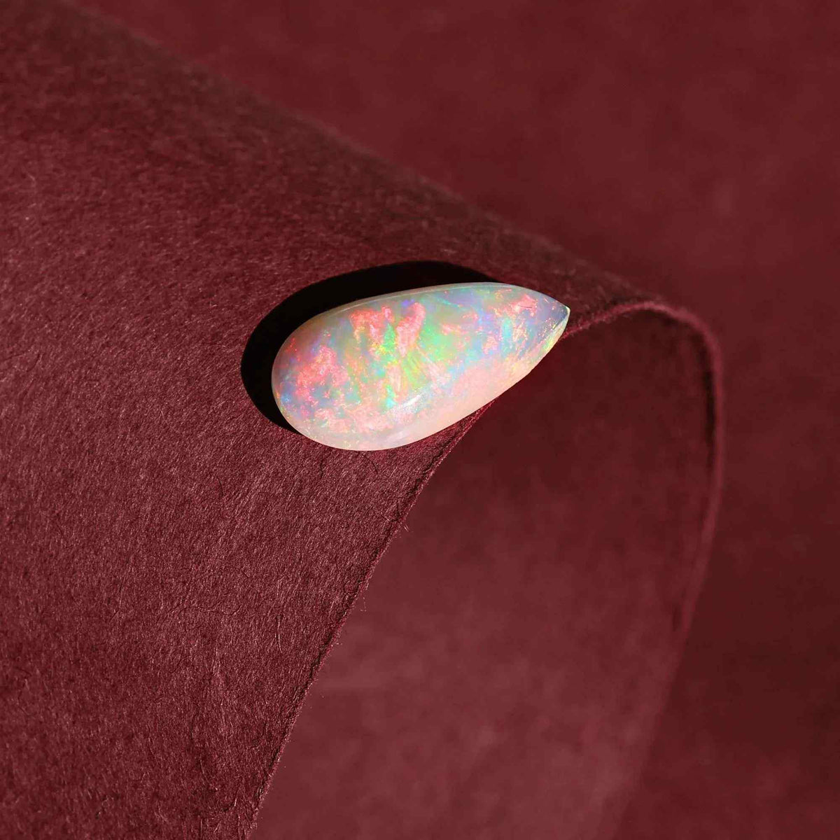 2.80 Carat White Ethiopian Opal Cabochon: Fire Opal Gemstone, October Birthstone Loose Gemstones