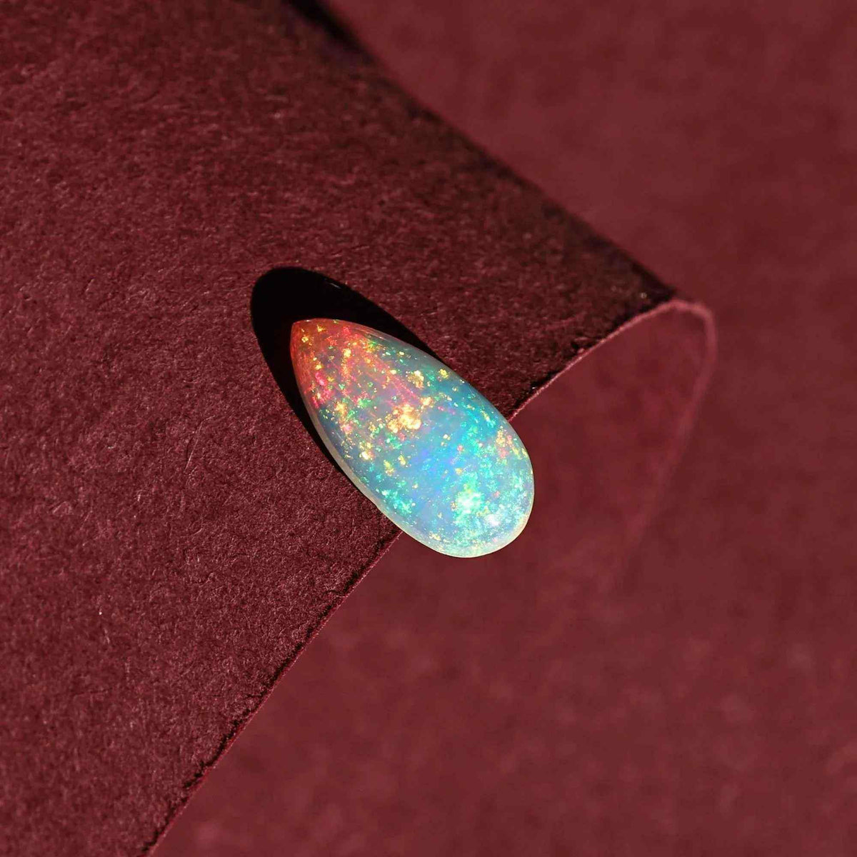 1.70 Carat Ethiopian Opal Cabochon Pear Gemstone for Jewelry Making Loose Gemstones