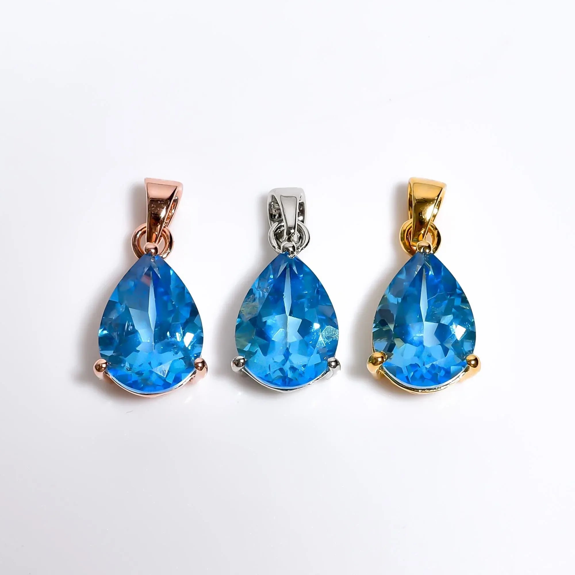 Handmade Royal Blue Topaz Pendant: 925 Silver Pear Jewelry Jewelry