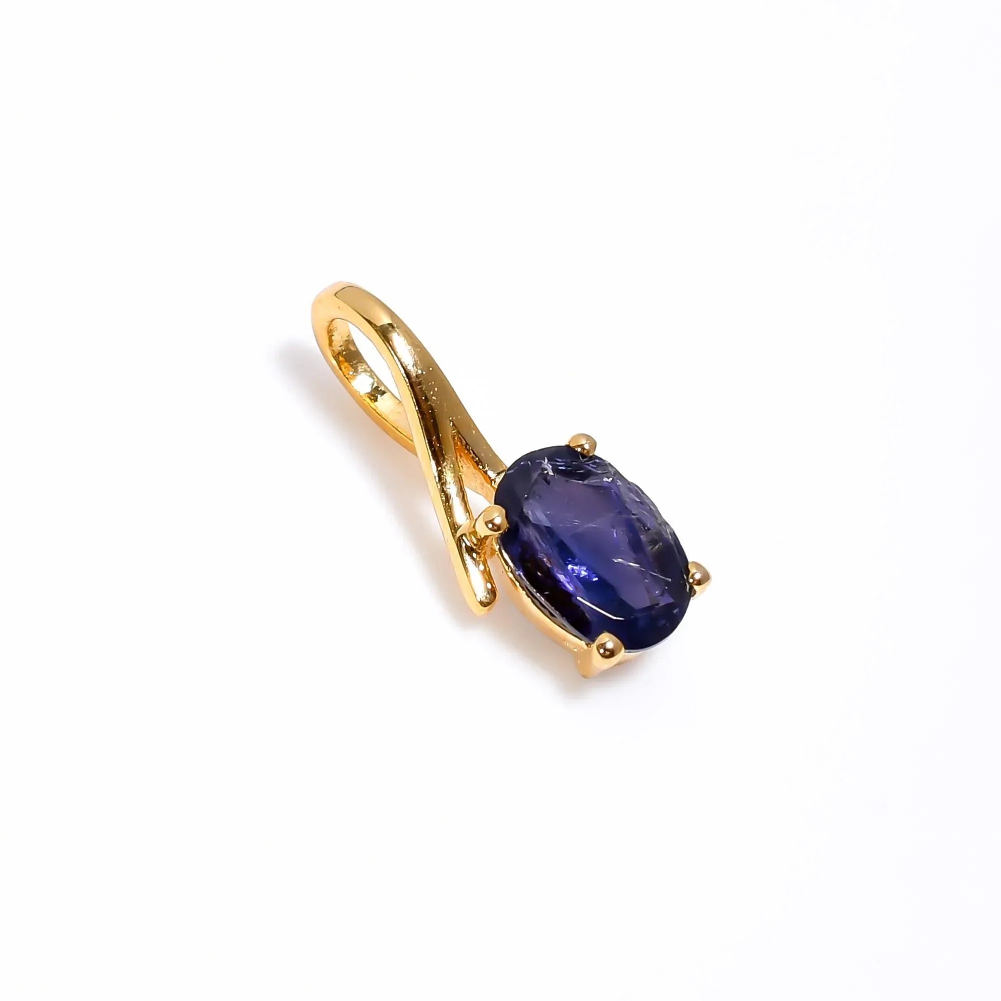 Iolite Pendant: 925 Sterling Silver Handmade Gemstone Jewelry Jewelry