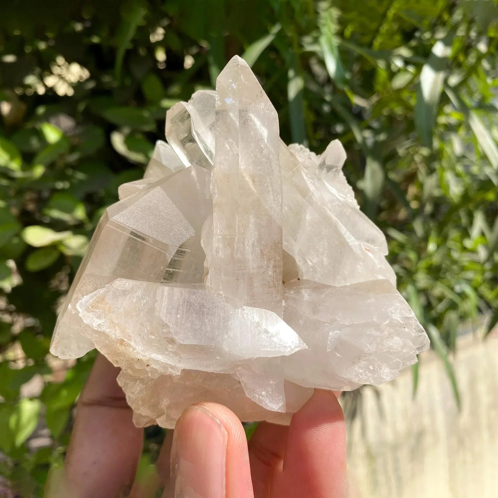 450gm Himalayan White Phantom Quartz Cluster: Samadhi Crystal Home Decor Himalayan Quartz