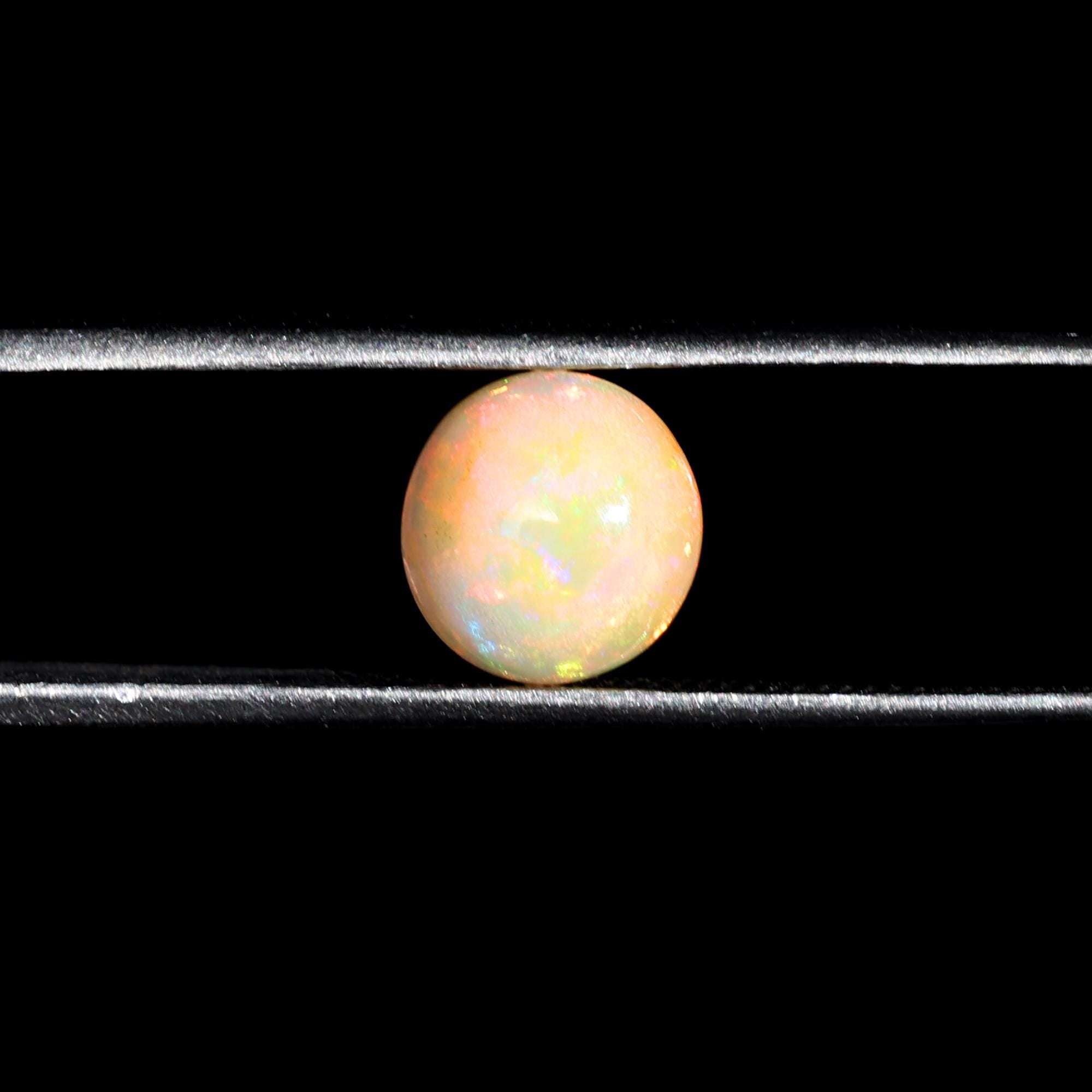 Ethiopian White Opal Cabochon: 1.20 Carat Fire Opal Gemstone, Jewelry Making