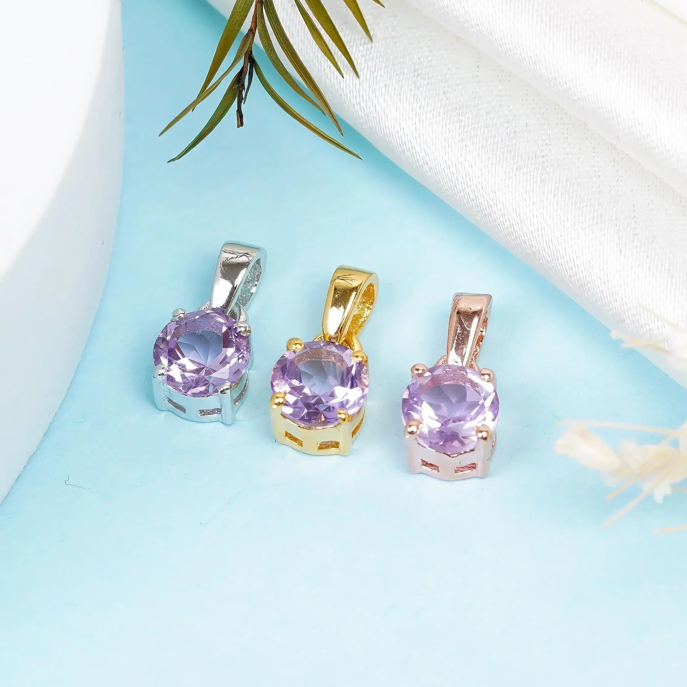 Pink Amethyst Pendant: 925 Sterling Silver & Gold Boho Jewelry Jewelry