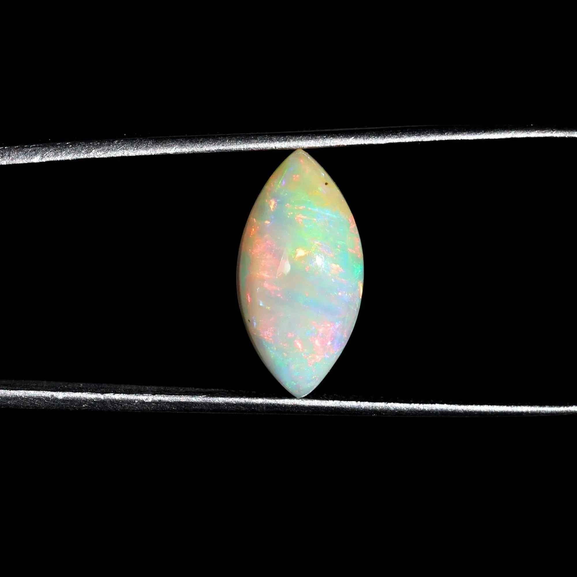 3.20 Carat Marquise White Ethiopian Opal Cabochon for Exquisite Ethiopian Opal Jewelry loose gemstones