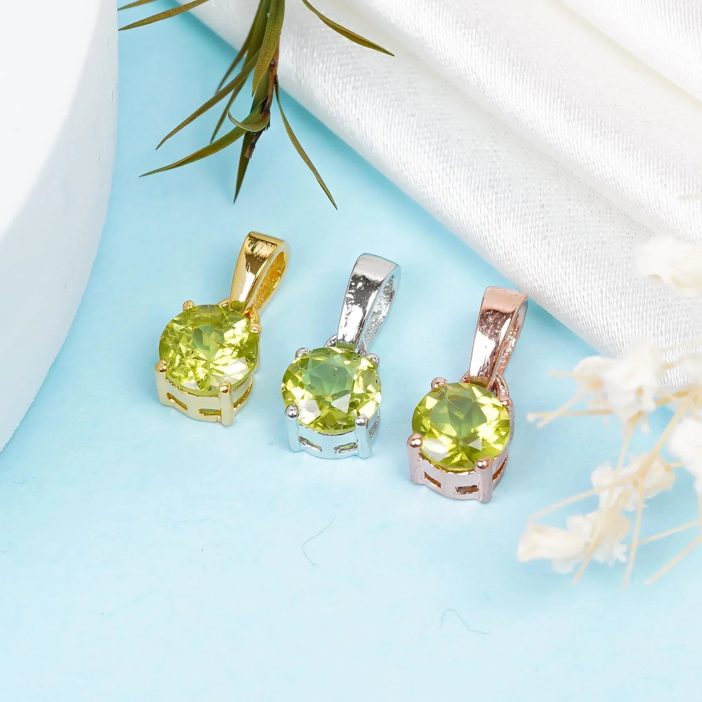 Peridot Pendant: Handmade Sterling Silver August Birthstone Necklace Jewelry