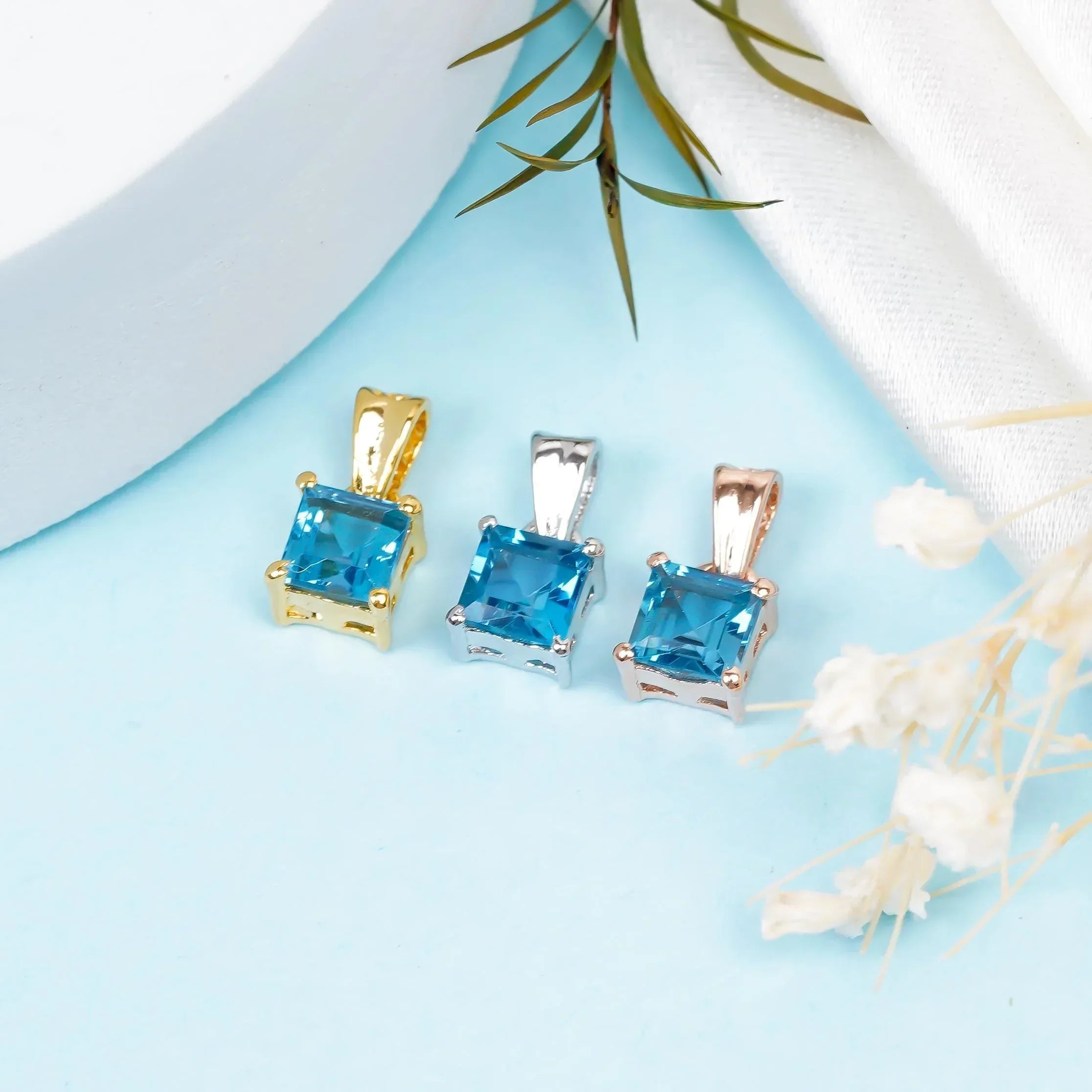 London Blue Topaz Pendant: 925 Sterling Silver, Handmade Gemstone Jewelry Jewelry
