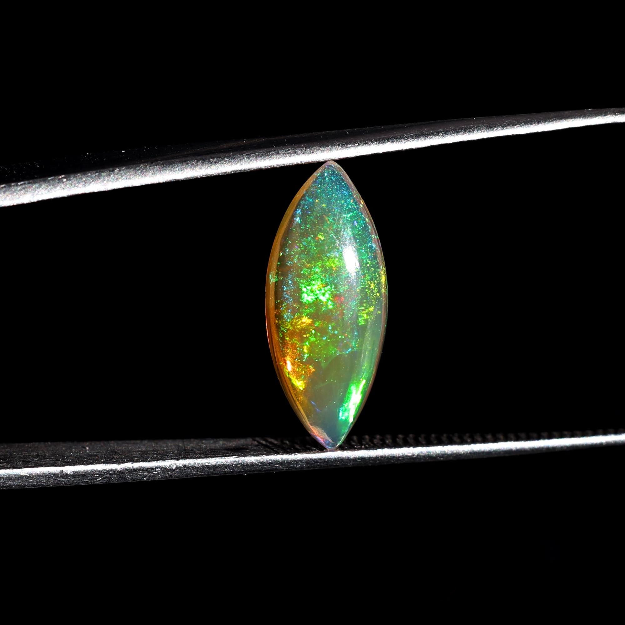 Natural Yellow Fire Ethiopian Opal Cabochon: 1.90 Carat Loose Gemstone