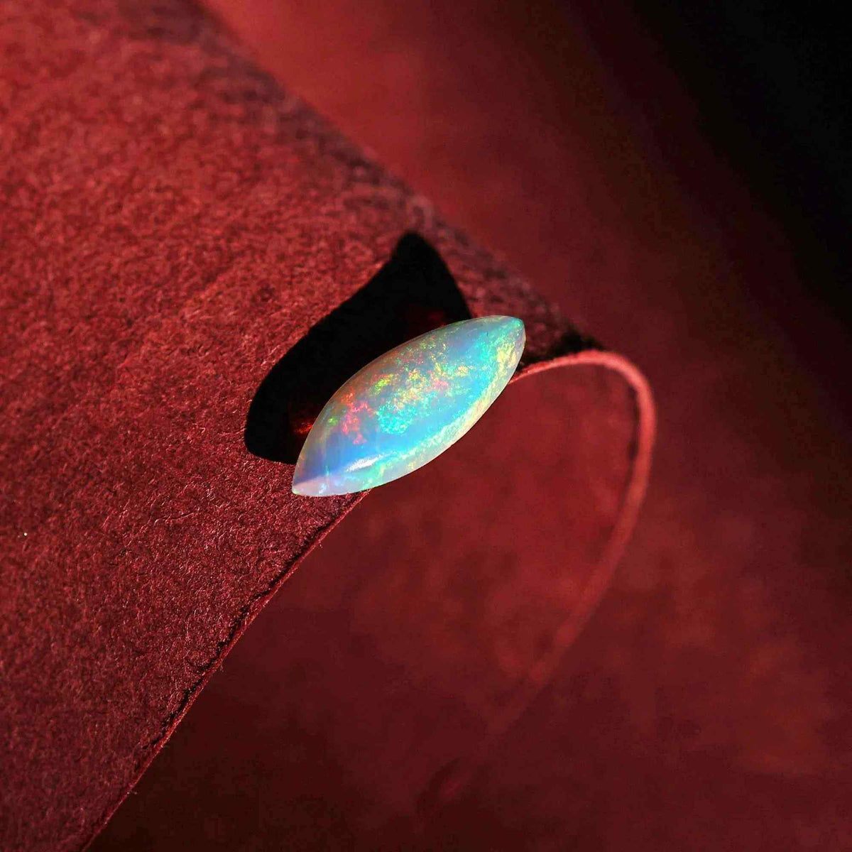 AAA Ethiopian Welo Opal Cabochon: 1.25 Carat Marquise Fire Opal Loose Gemstones