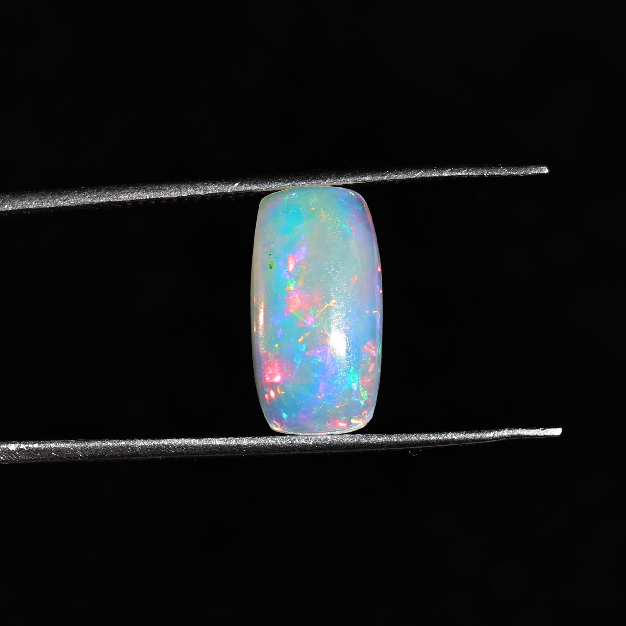 2.32 Carat Opal Gemstone: Natural Ethiopian White Fire Opal for Jewelry Making