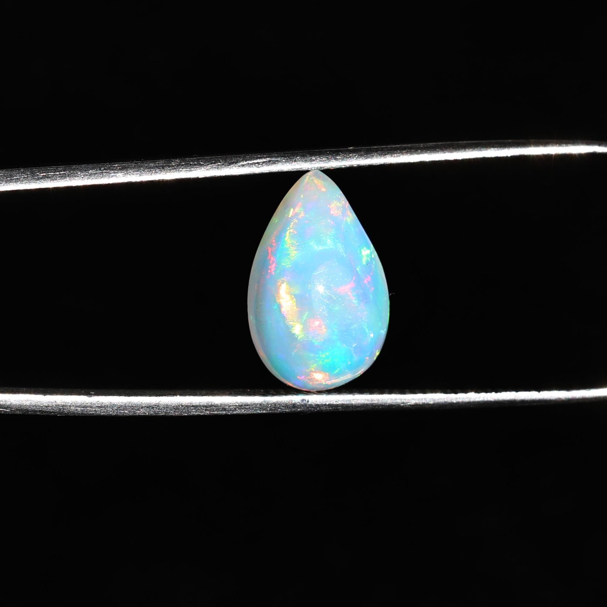 2.53 Carat Pear Shape Ethiopian Fire Opal Cabochon: Ring or Pendant Stone