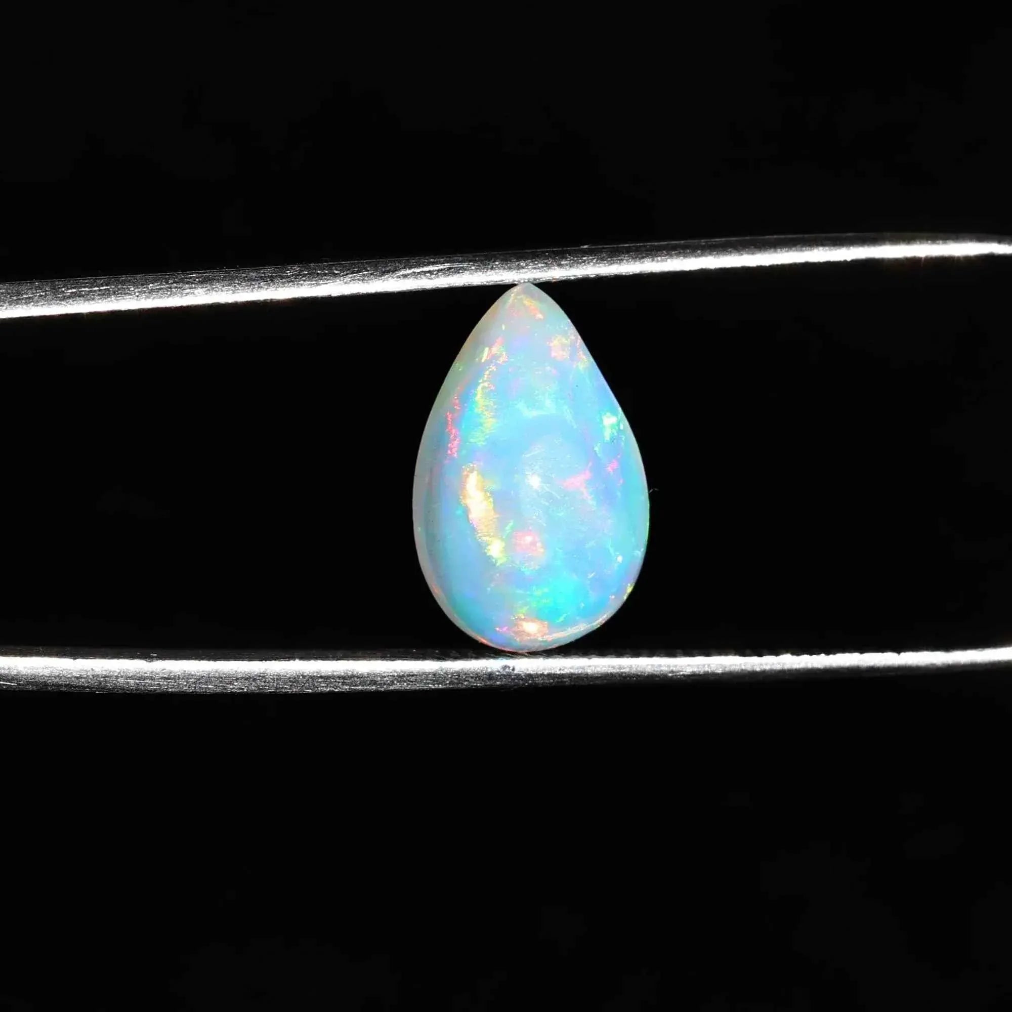 2.53 Carat Pear Shape Ethiopian Fire Opal Cabochon: Ring or Pendant Stone loose gemstones