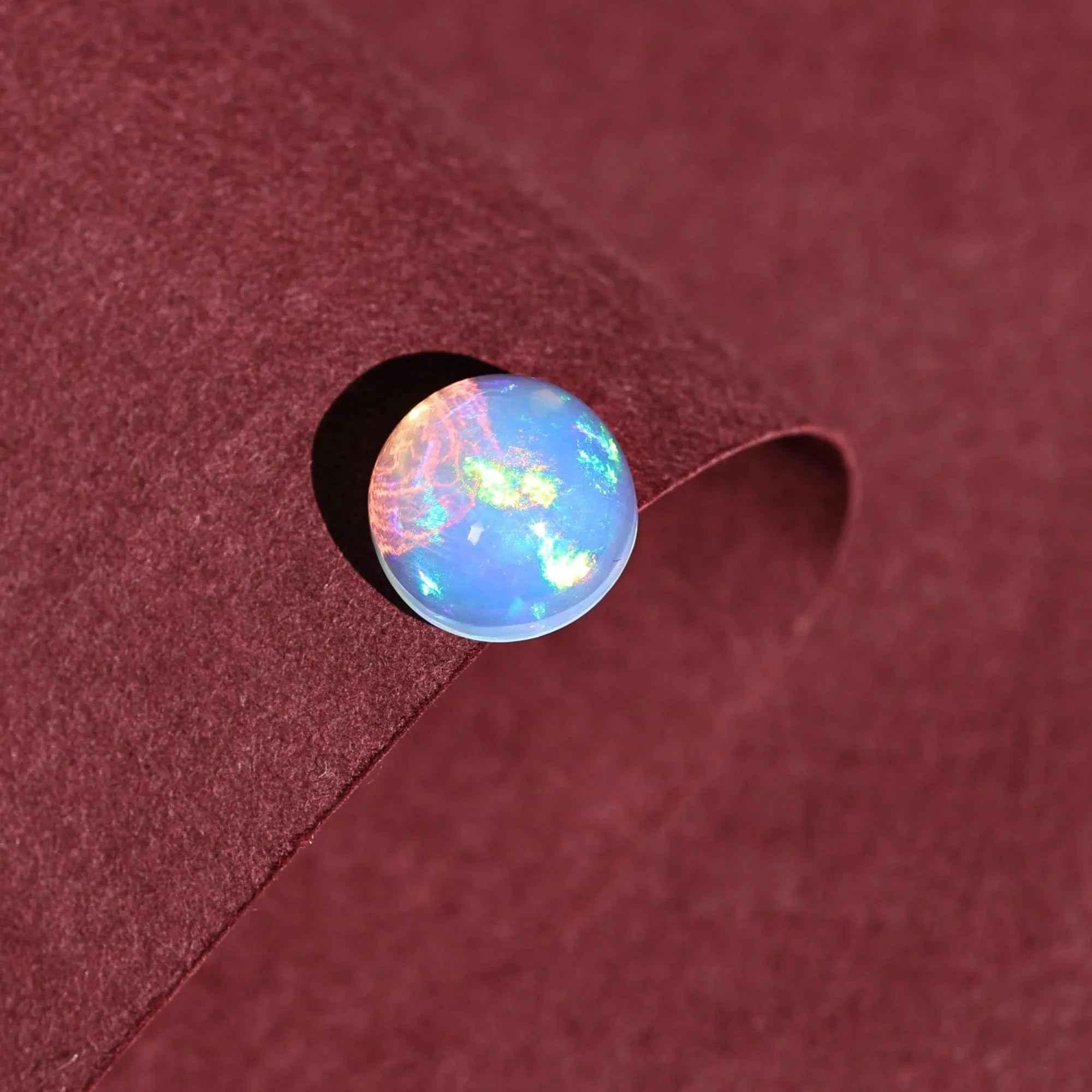 White Ethiopian Fire Opal Cabochon 3.04 Carat Natural Gemstone for Stunning loose gemstones
