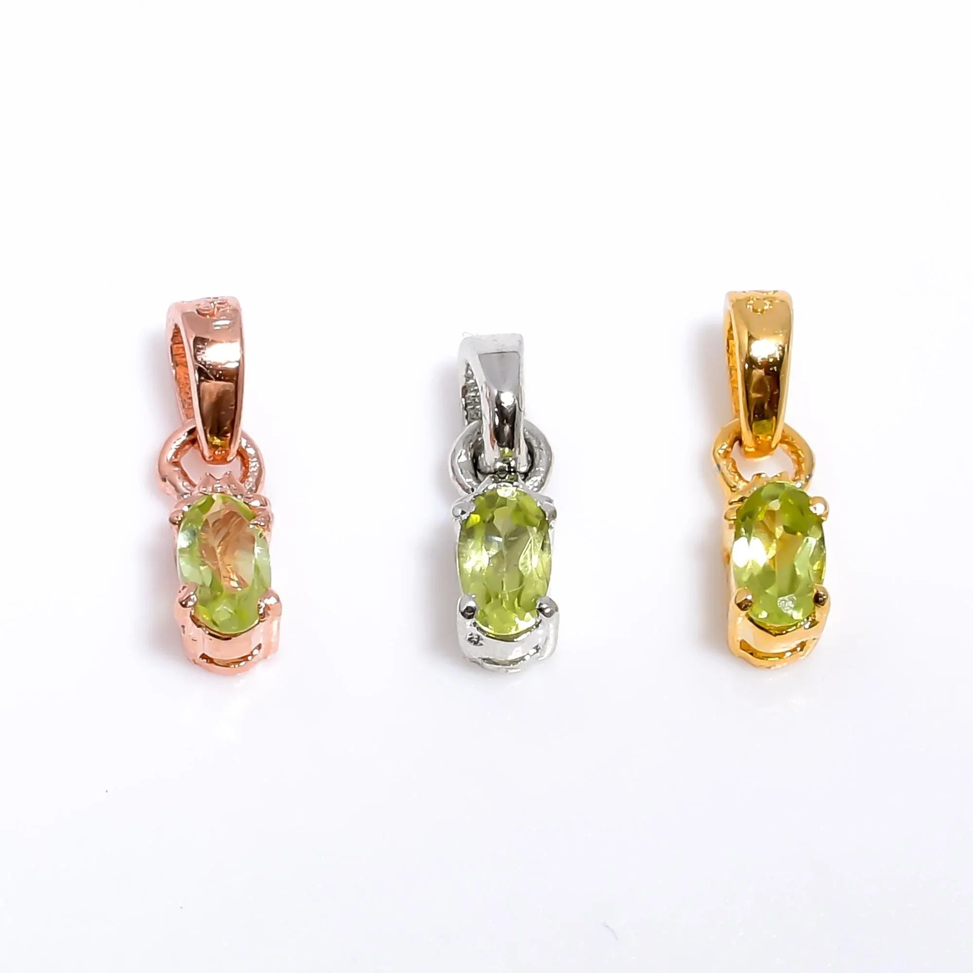 Handmade Green Peridot Pendant: 925 Silver Oval Gemstone Jewelry - Himalya Quartz